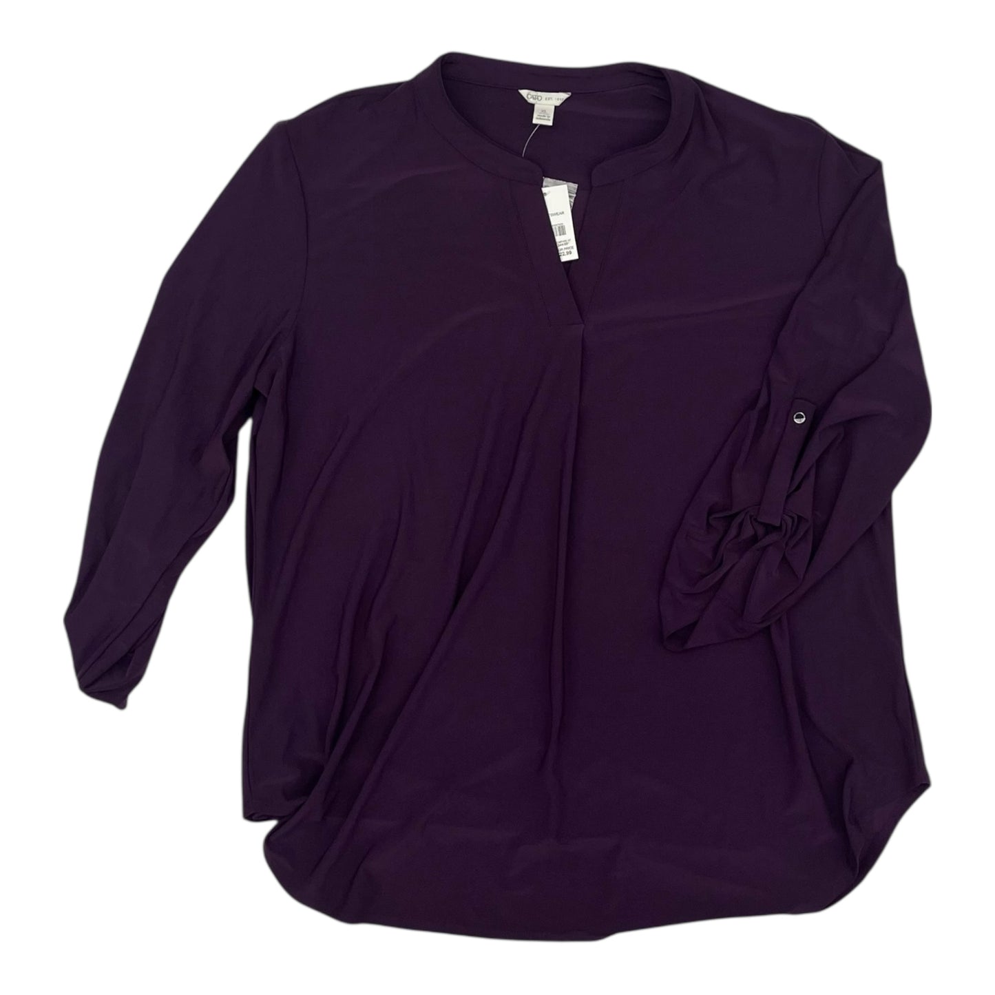 Blouse Ls By Cato In Purple, Size:Xl