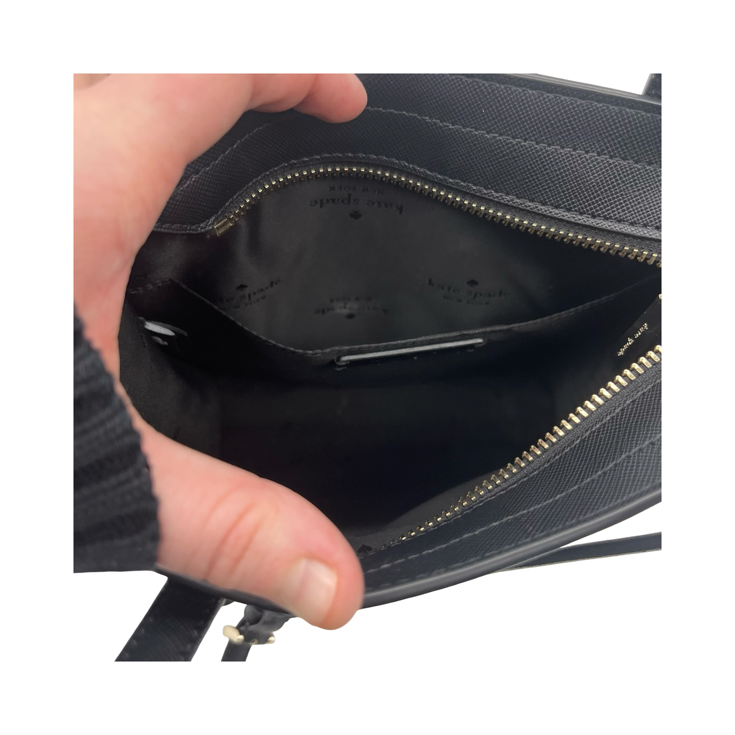 Crossbody Designer By Kate Spade In Black, Size:Small
