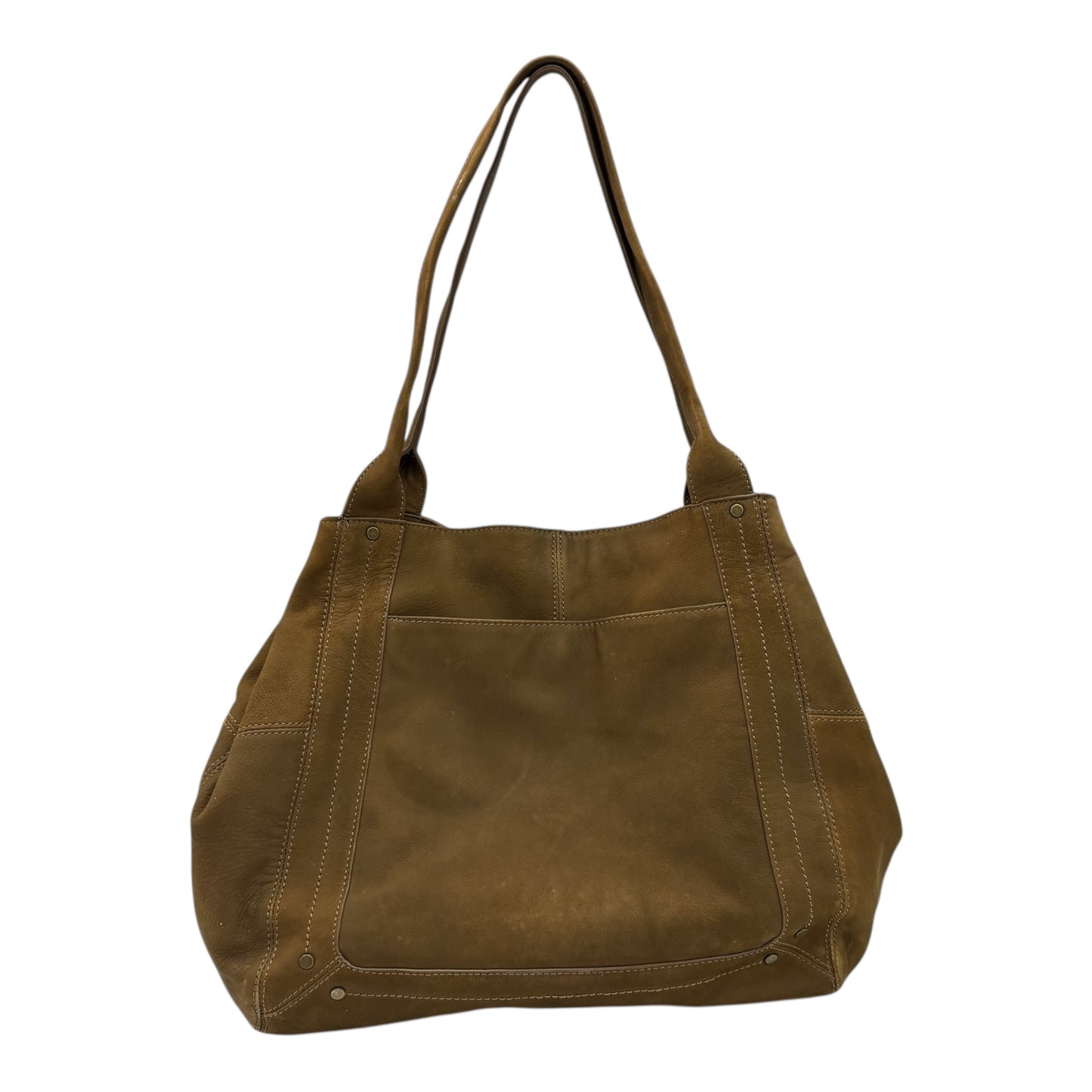 Handbag Leather By Lucky Brand In Brown, Size:Medium
