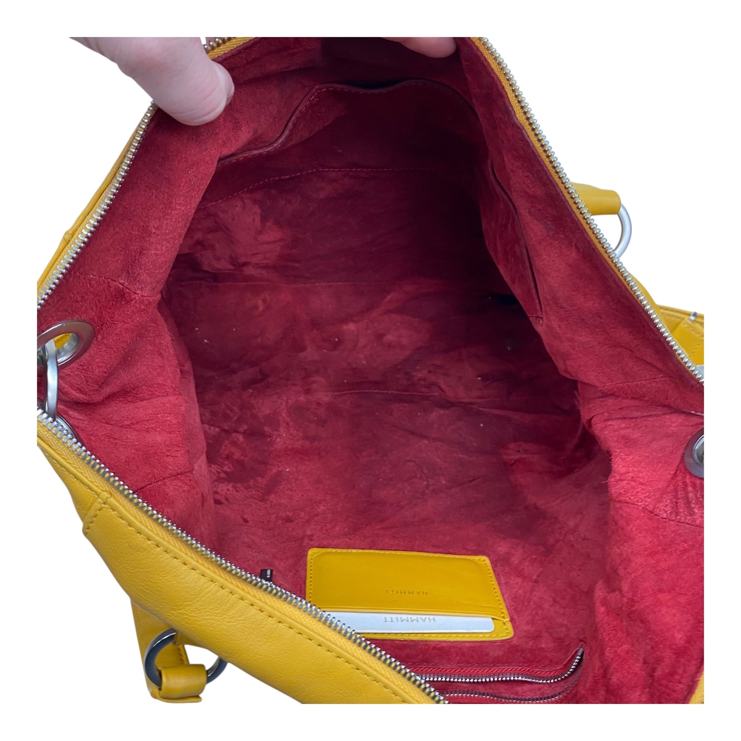 Handbag Leather By Hammitt In Yellow, Size:Large