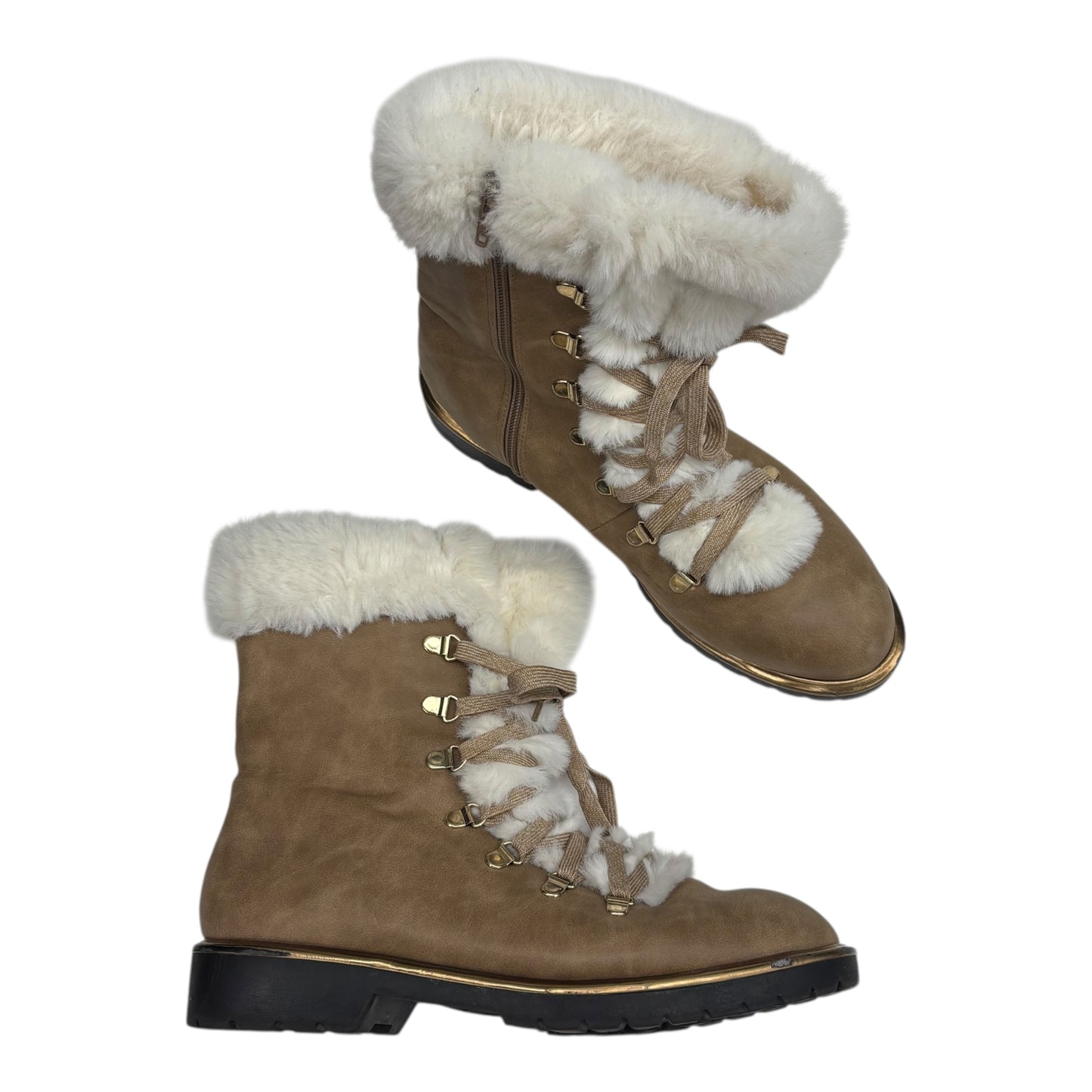 Boots Ankle Flats By A New Day In Brown, Size:12