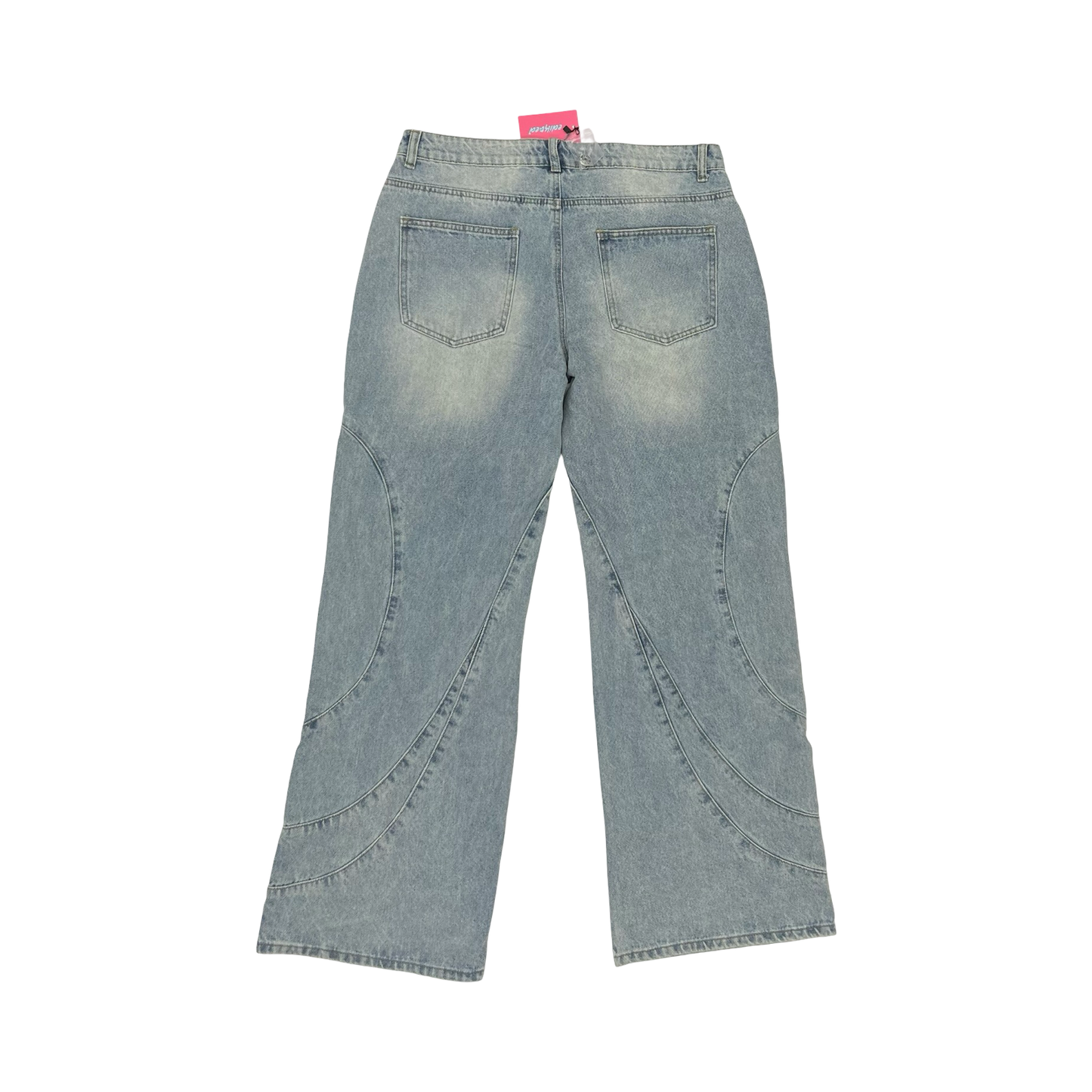 Jeans Wide Leg By Edikted In Blue Denim, Size:L