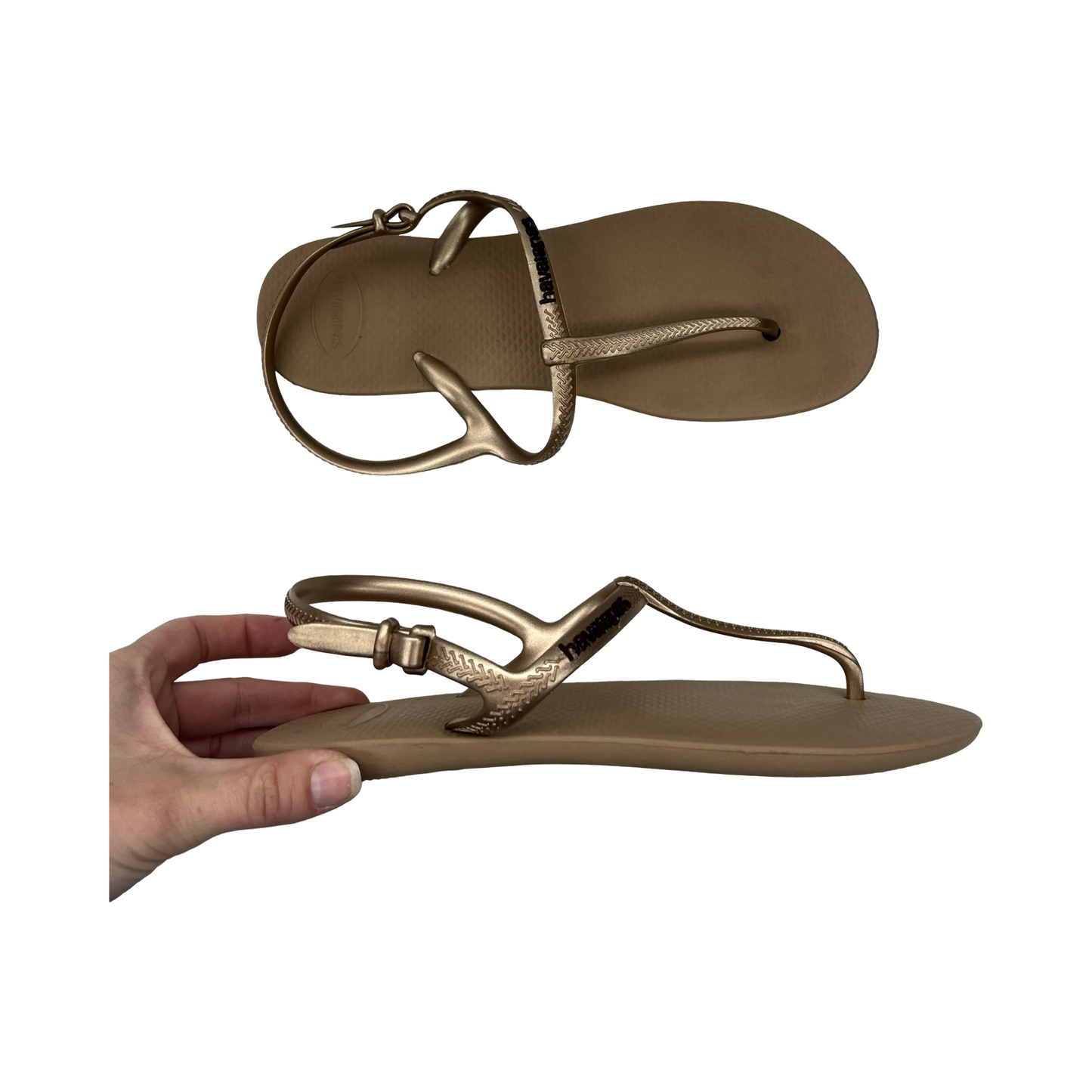 Sandals Flats By Havaianas In Brown, Size:8