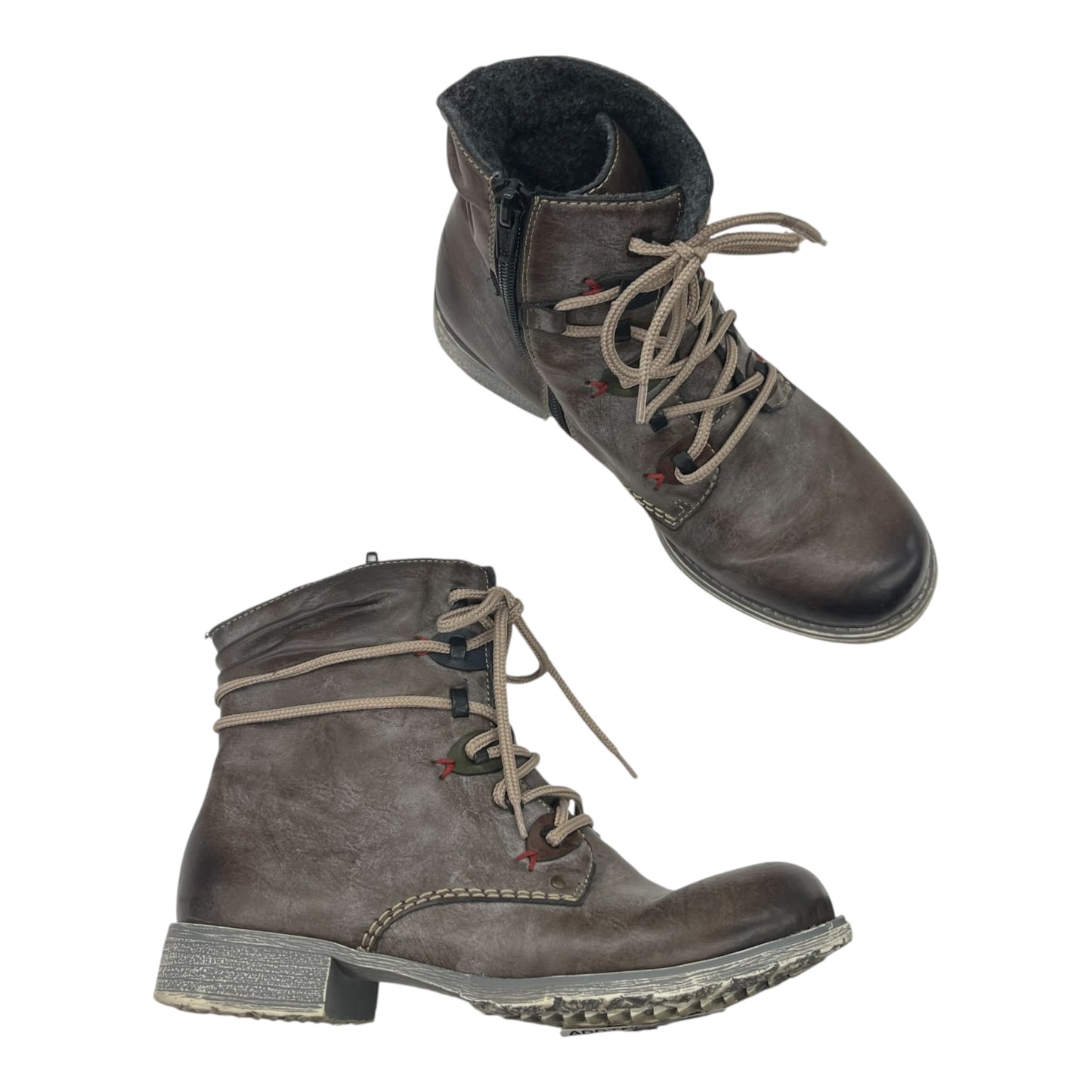 Boots Combat By Riekers In Brown, Size:6