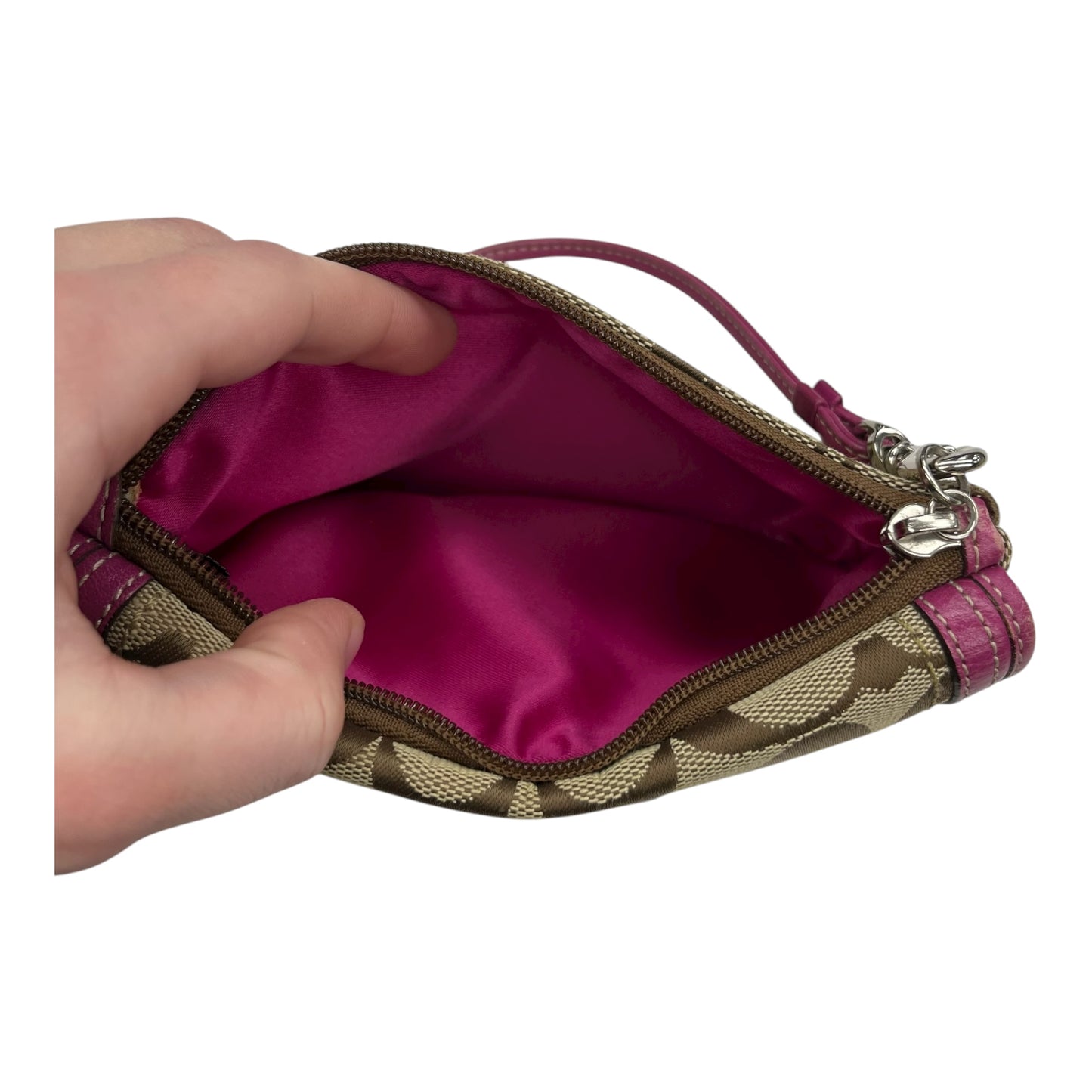 Wristlet Designer By Coach In Brown, Size:Medium