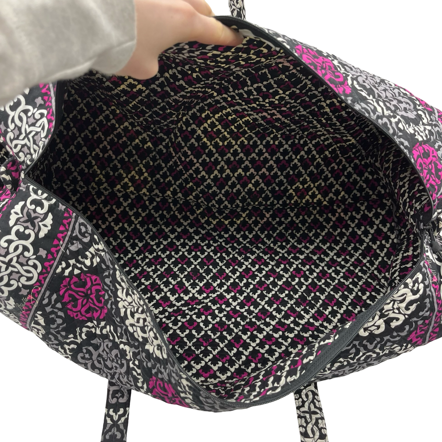 Duffle And Weekender By Vera Bradley In Black & Pink, Size:Large