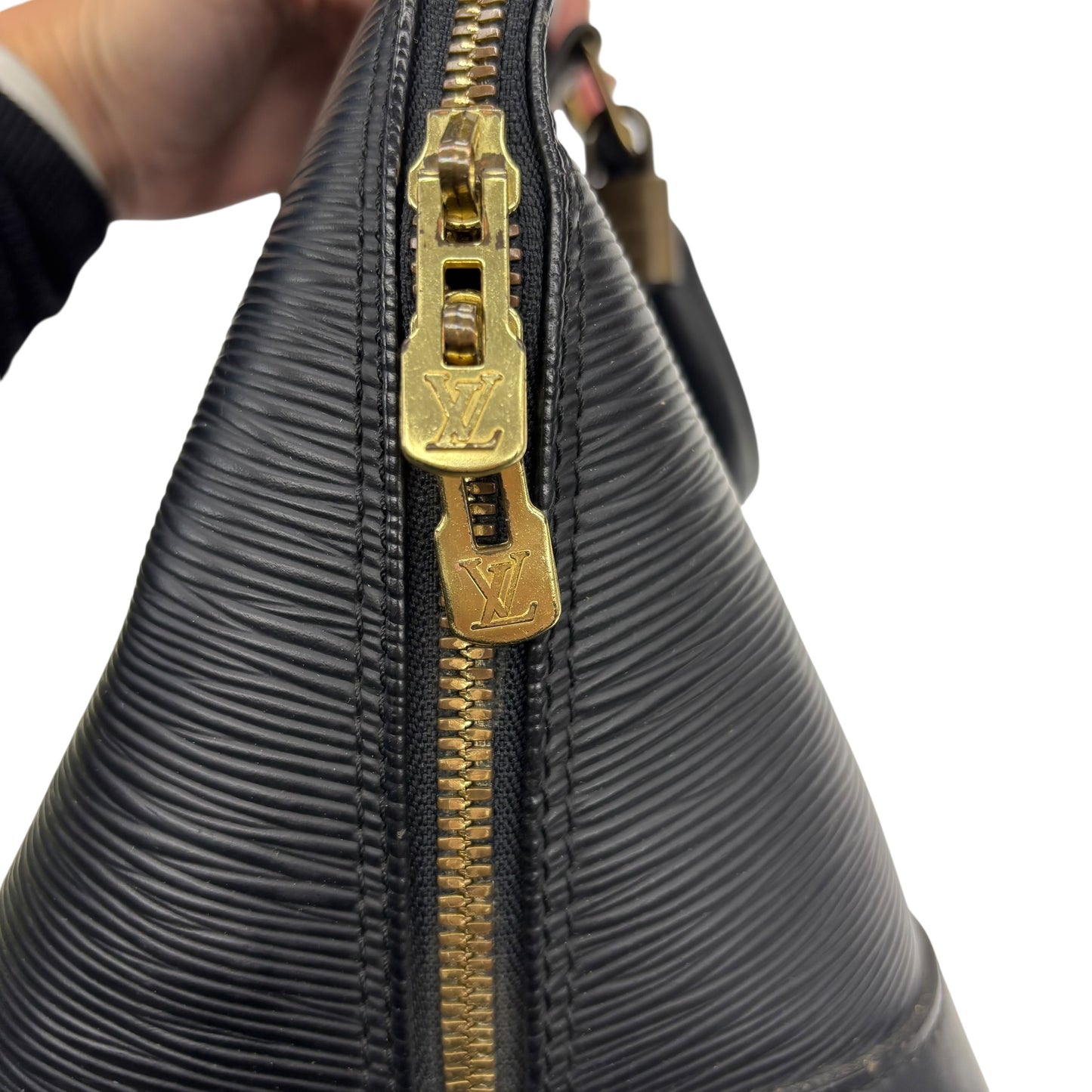 Handbag Luxury Designer By Louis Vuitton In Black, Size:Large