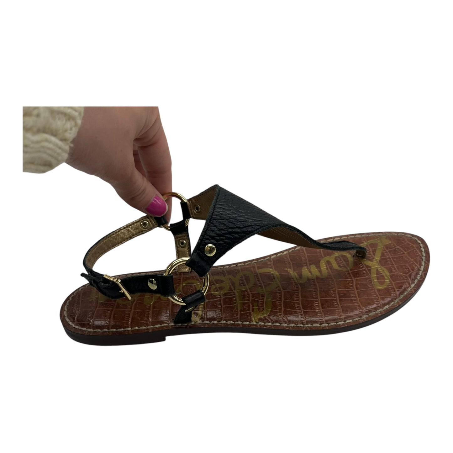 Sandals Flats By Sam Edelman In Black, Size:8.5