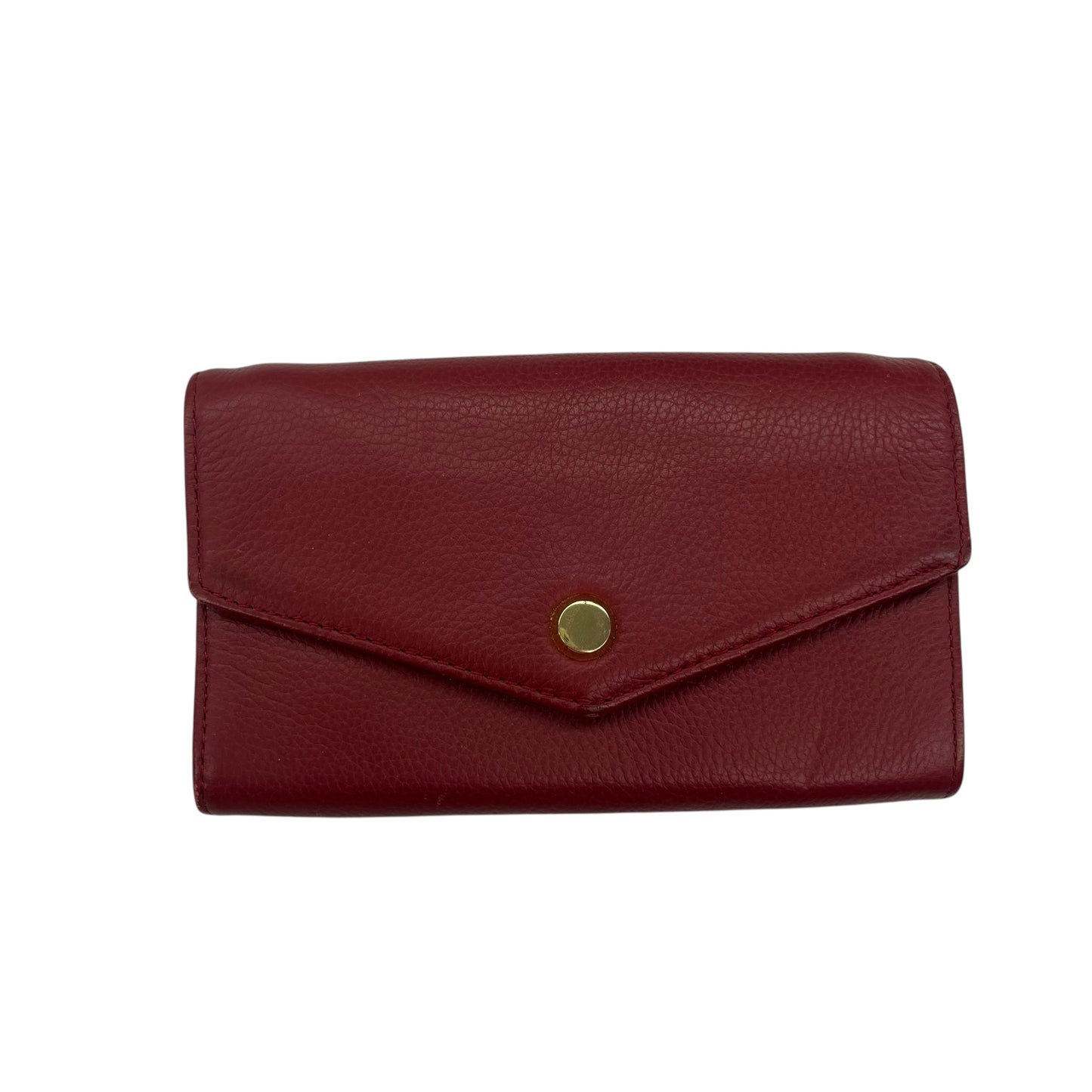 Wallet Leather By Clothes Mentor In Red, Size:Medium