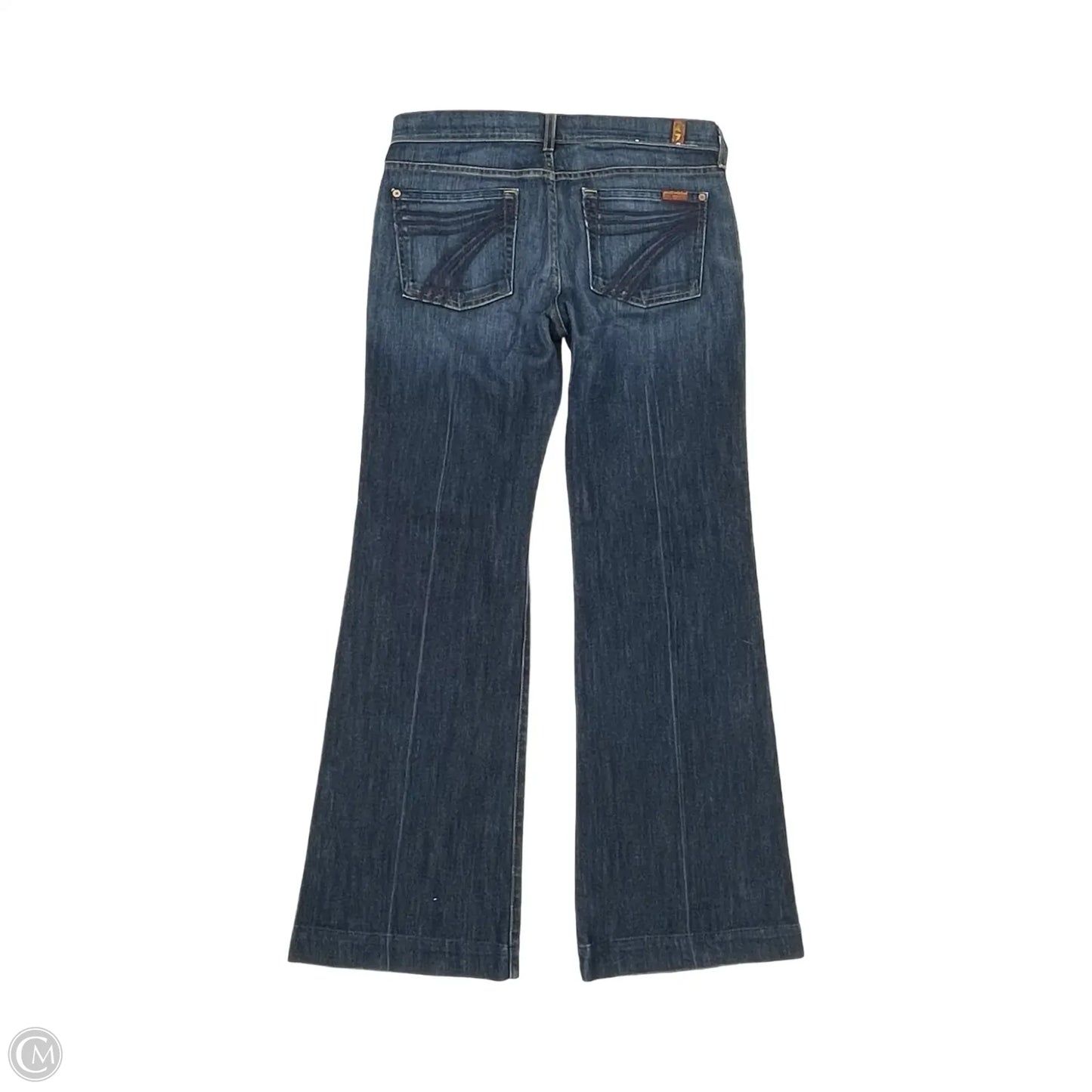 Jeans Flared By 7 For All Mankind In Blue Denim, Size: 6