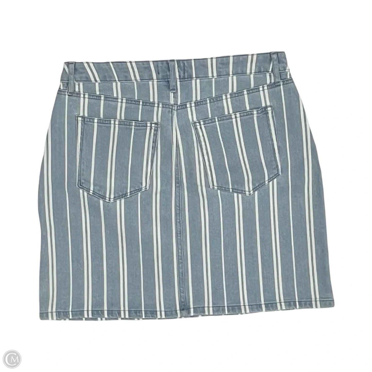 Skirt Mini & Short By Loft In Blue & White, Size: 8