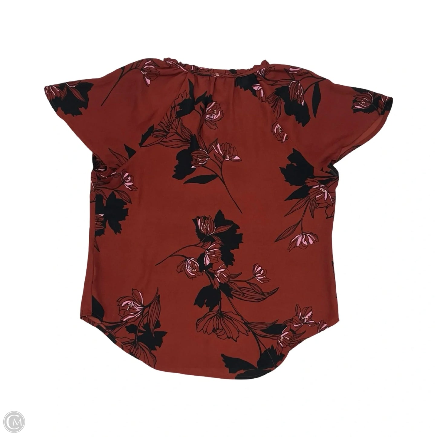 Blouse Short Sleeve By Apt 9 In Black & Red, Size: M