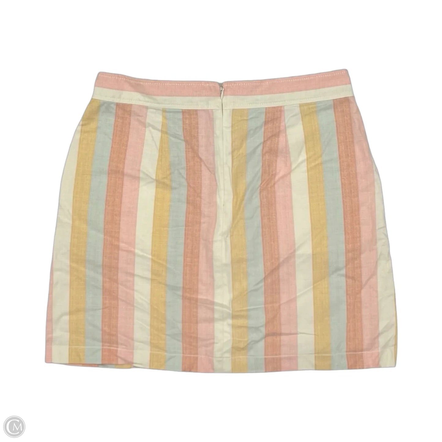 Skirt Mini & Short By Loft In Striped Pattern, Size: 8