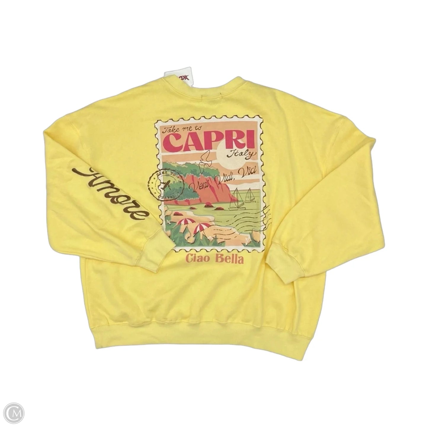 Sweatshirt Crewneck By Clothes Mentor In Yellow, Size: M