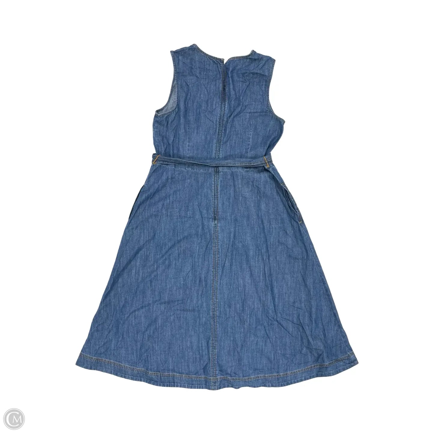 Dress Casual Midi By Talbots In Blue Denim, Size: 14p