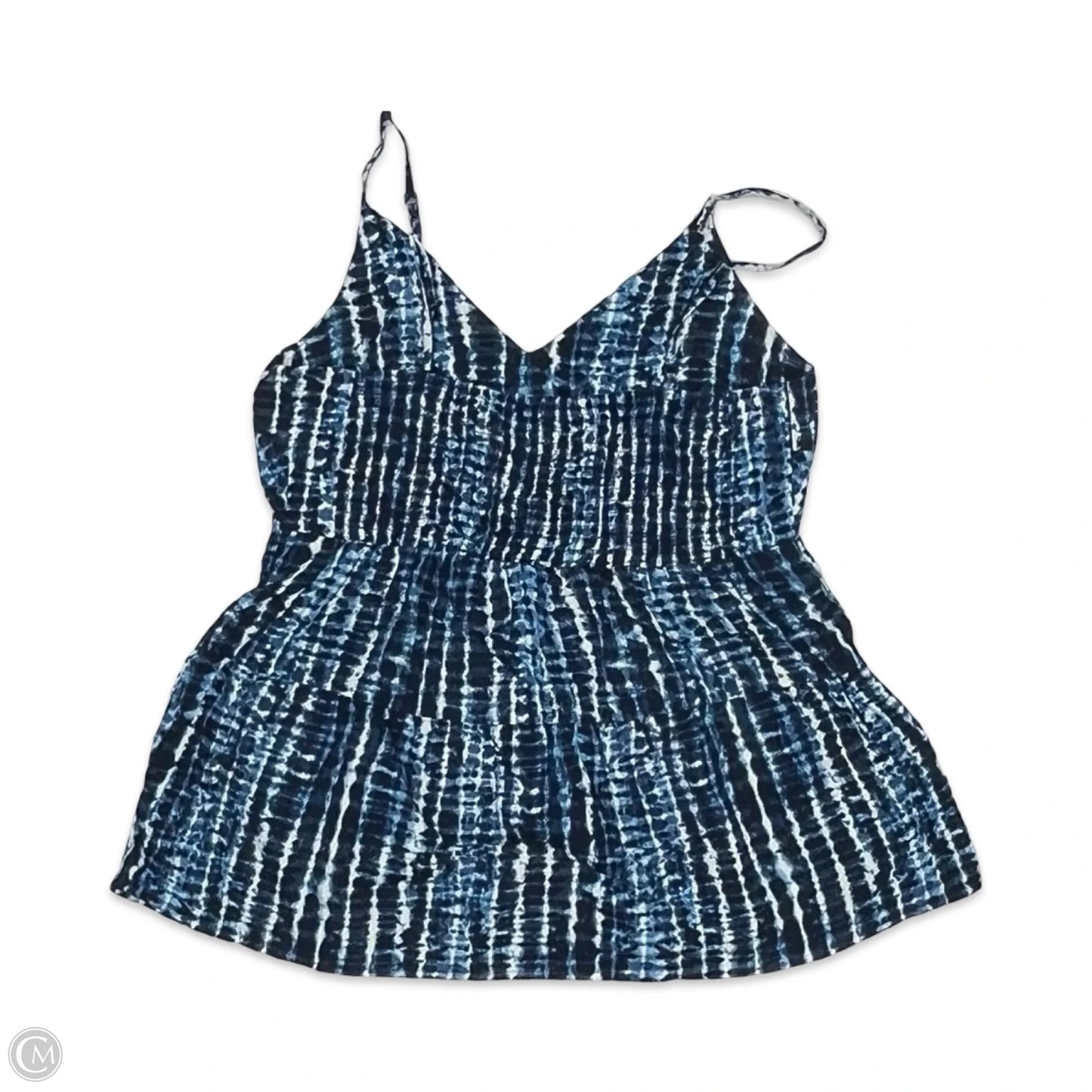 Blouse Sleeveless By Old Navy In Blue & White, Size: M