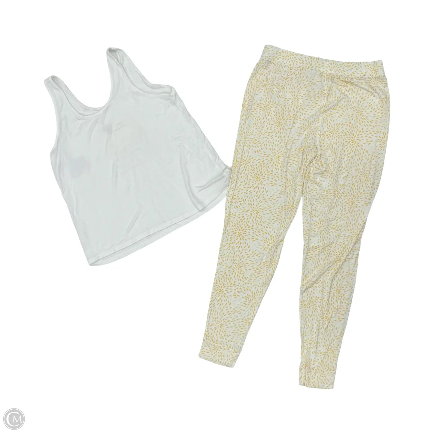 Pajamas 2pc By Lc Lauren Conrad In White & Yellow, Size: S