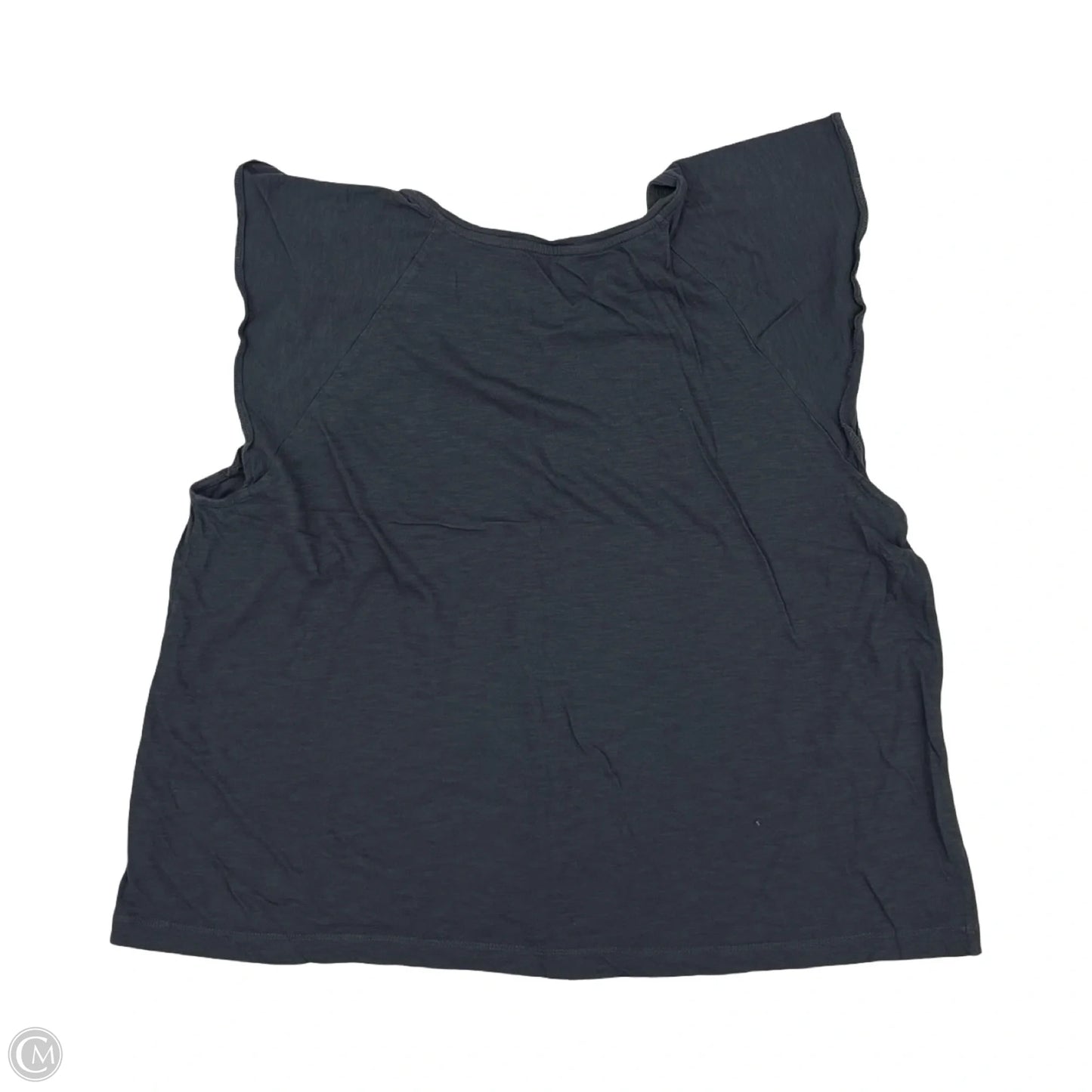 Top Short Sleeve By Loft In Grey, Size: Xxl