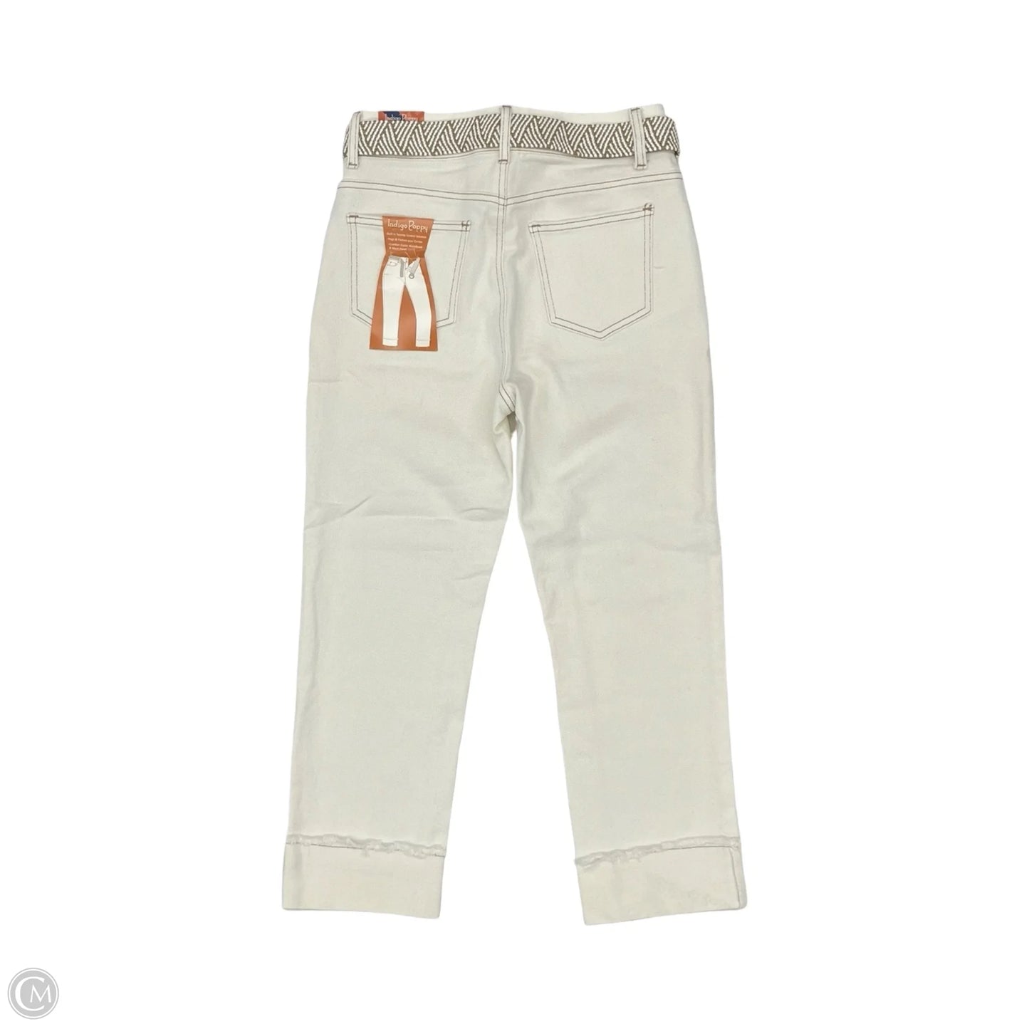 Jeans Cropped By Clothes Mentor In Cream Denim, Size: 8