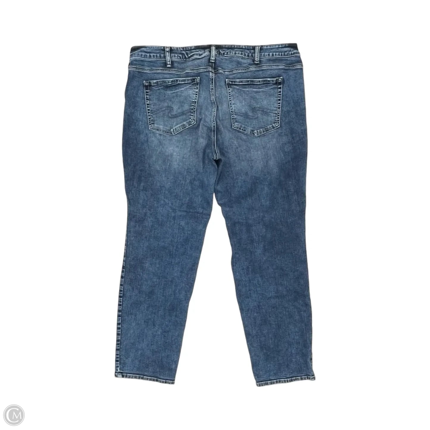 Jeans Skinny By Silver In Blue Denim, Size: 22