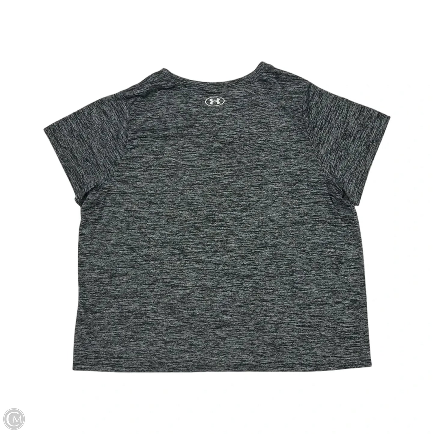 Athletic Top Short Sleeve By Under Armour In Grey, Size: 2x