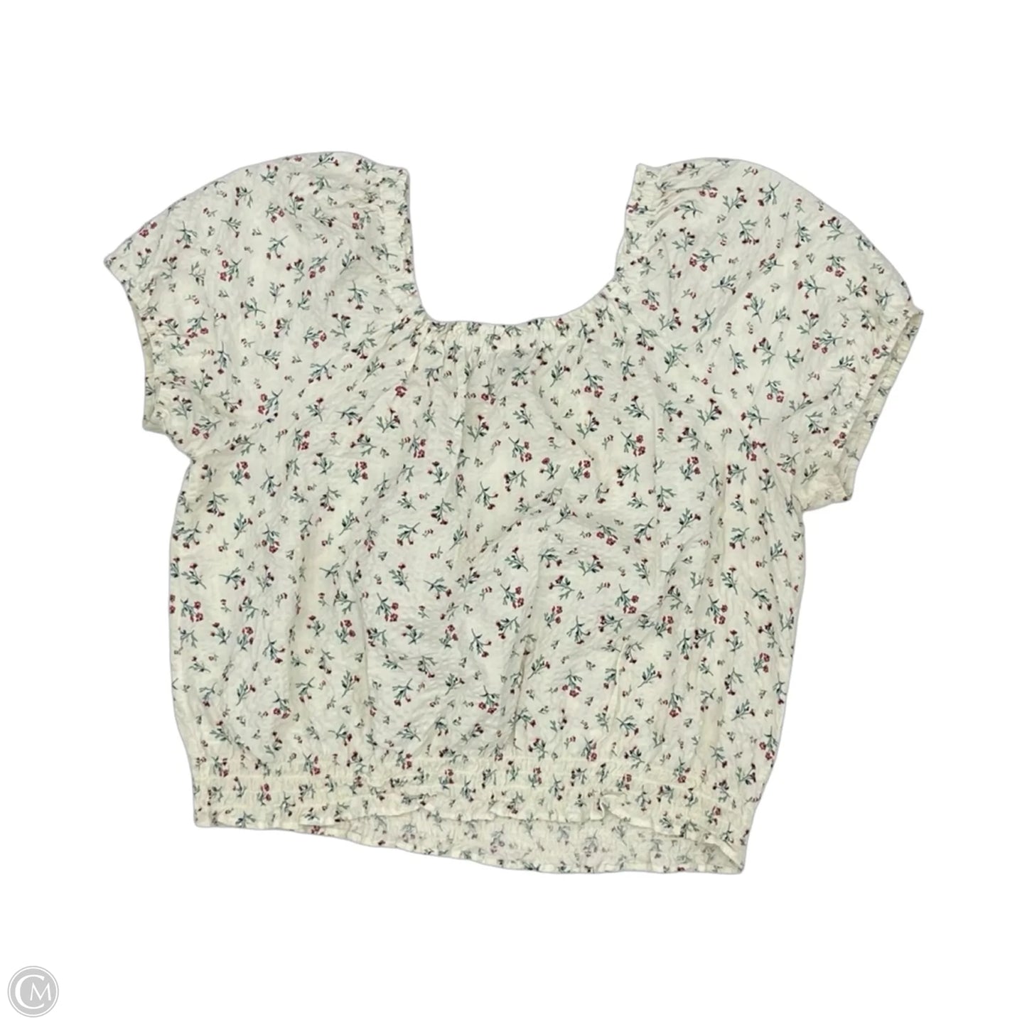 Blouse Short Sleeve By Falls Creek In Floral Print, Size: 2x