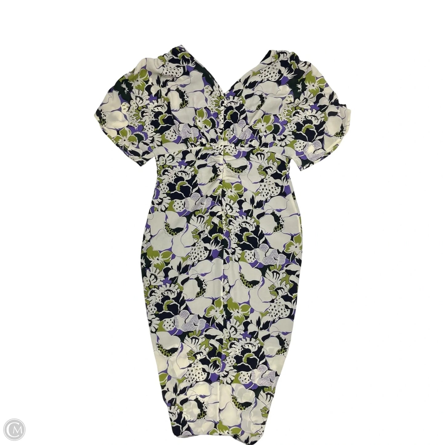 Dress Party Midi By Cma In Green & Purple, Size: 10