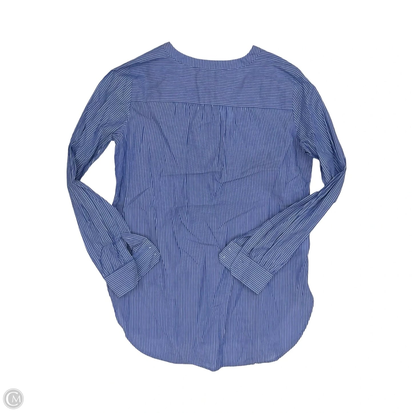 Blouse Long Sleeve By Loft In Blue, Size: S