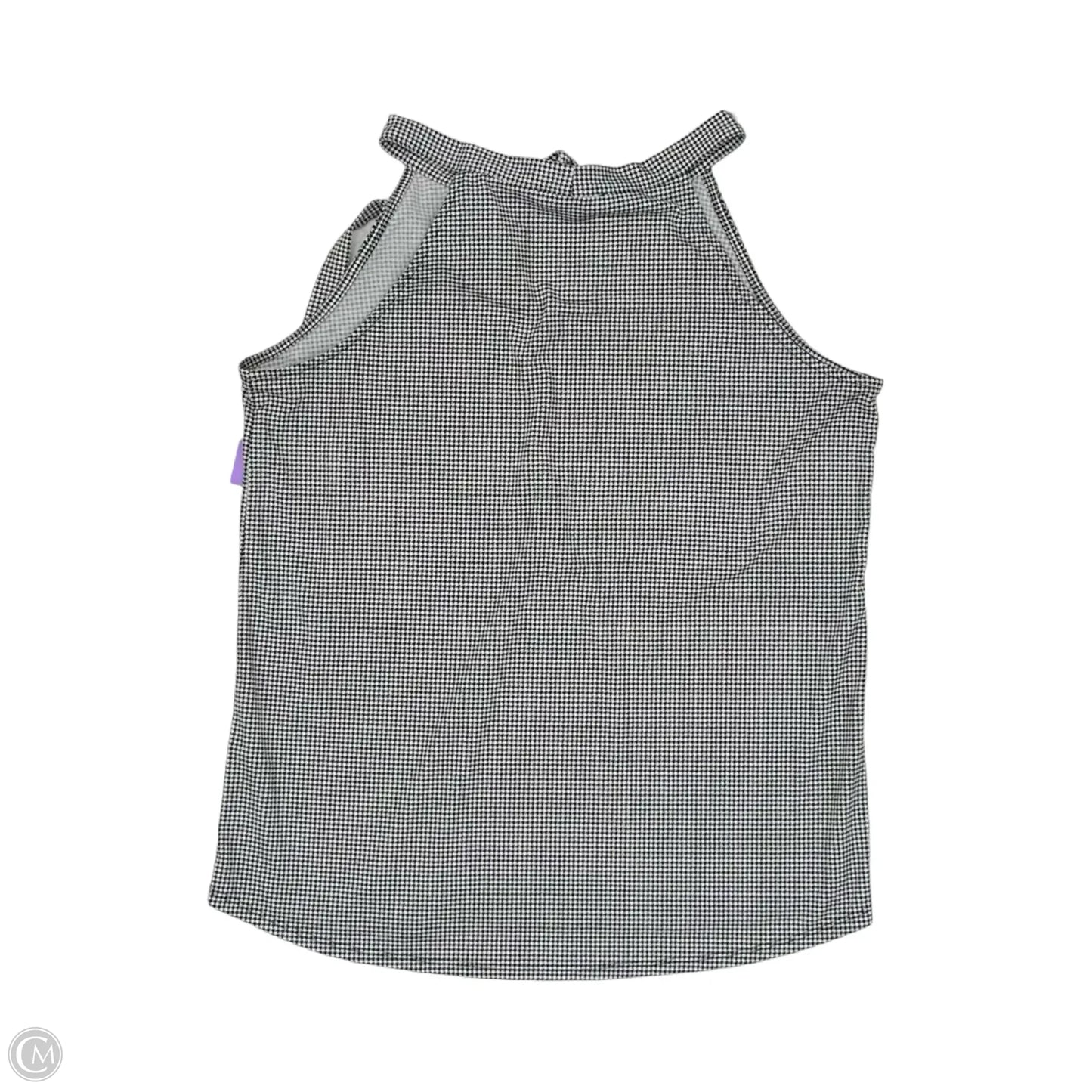 Blouse Sleeveless By Adrianna Papell In Black & Cream, Size: M