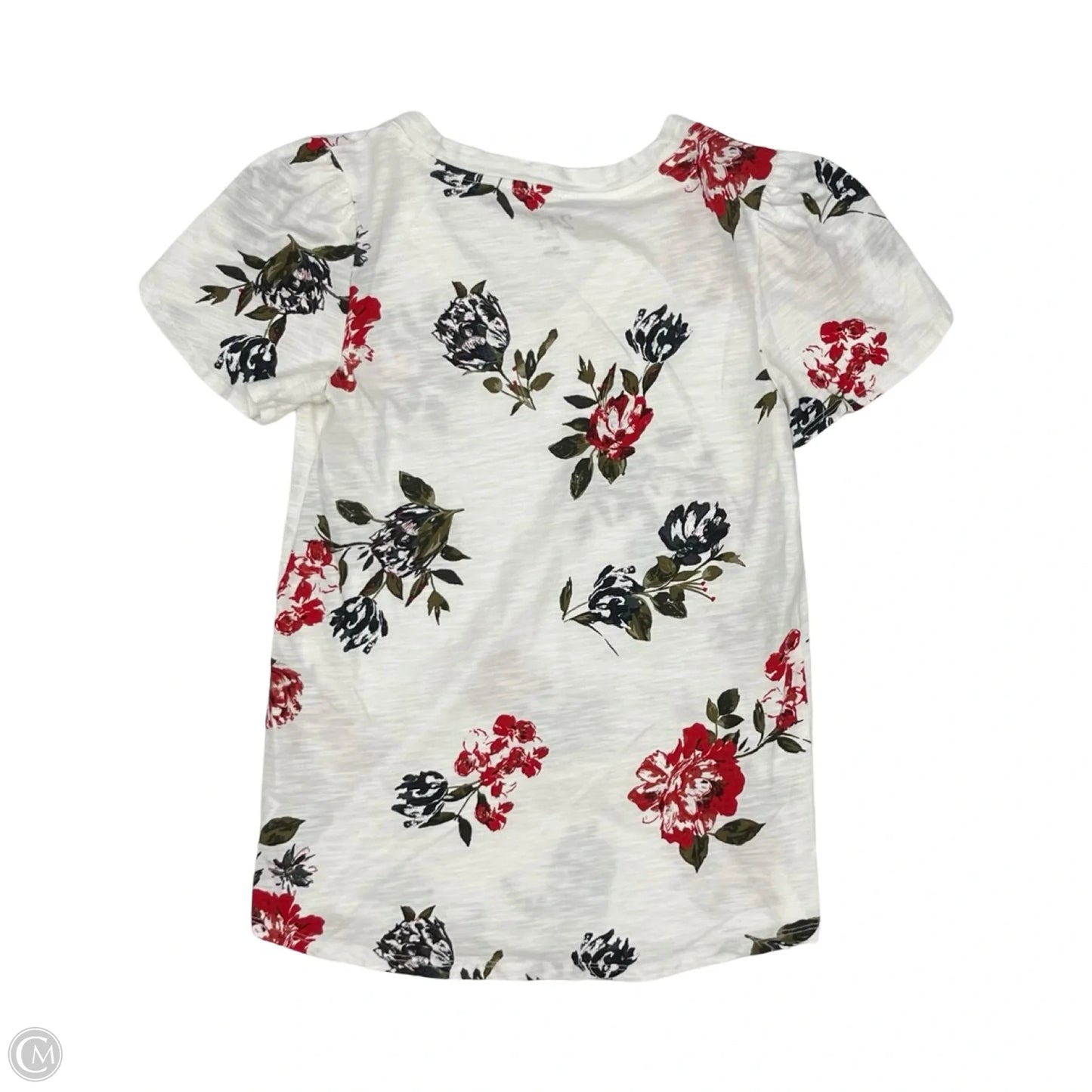 Top Short Sleeve By Maurices In Floral Print, Size: Xs