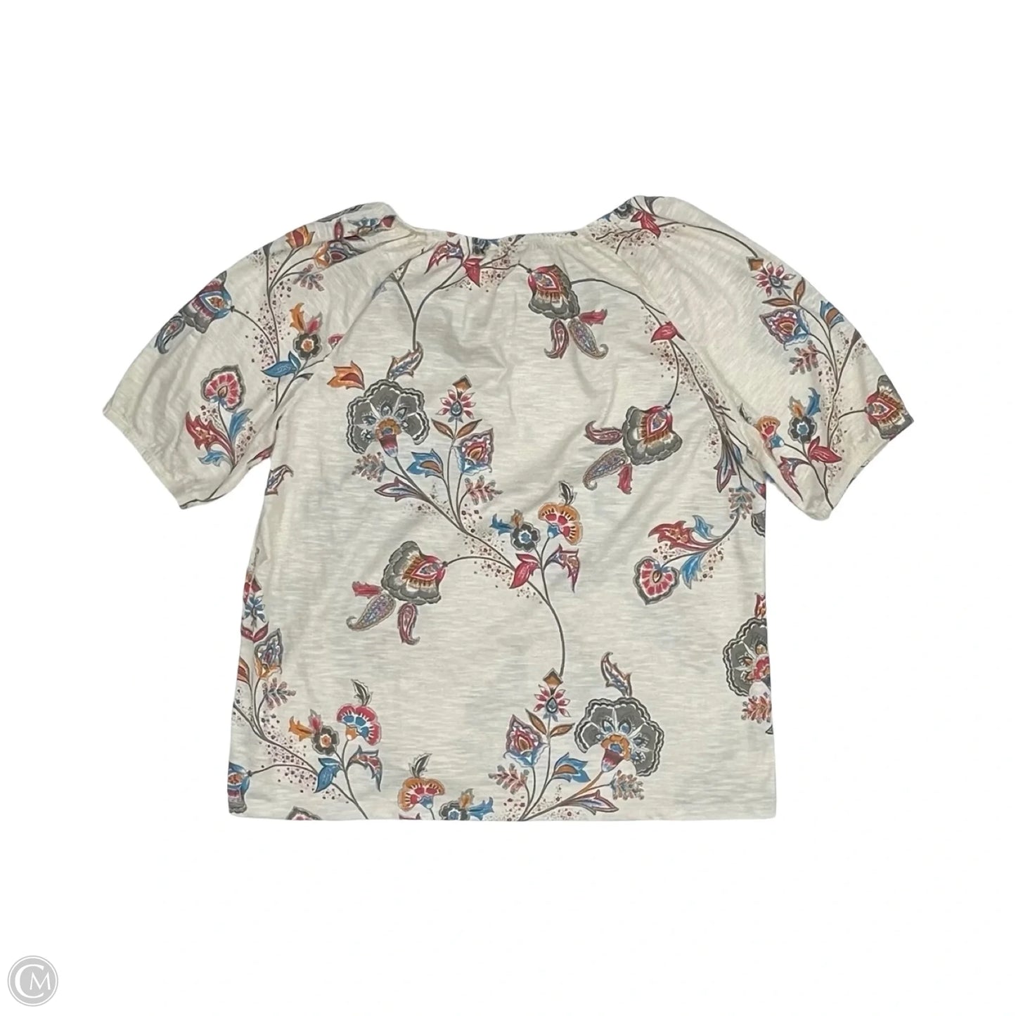 Top Short Sleeve By Allison Daley In Floral Print, Size: L