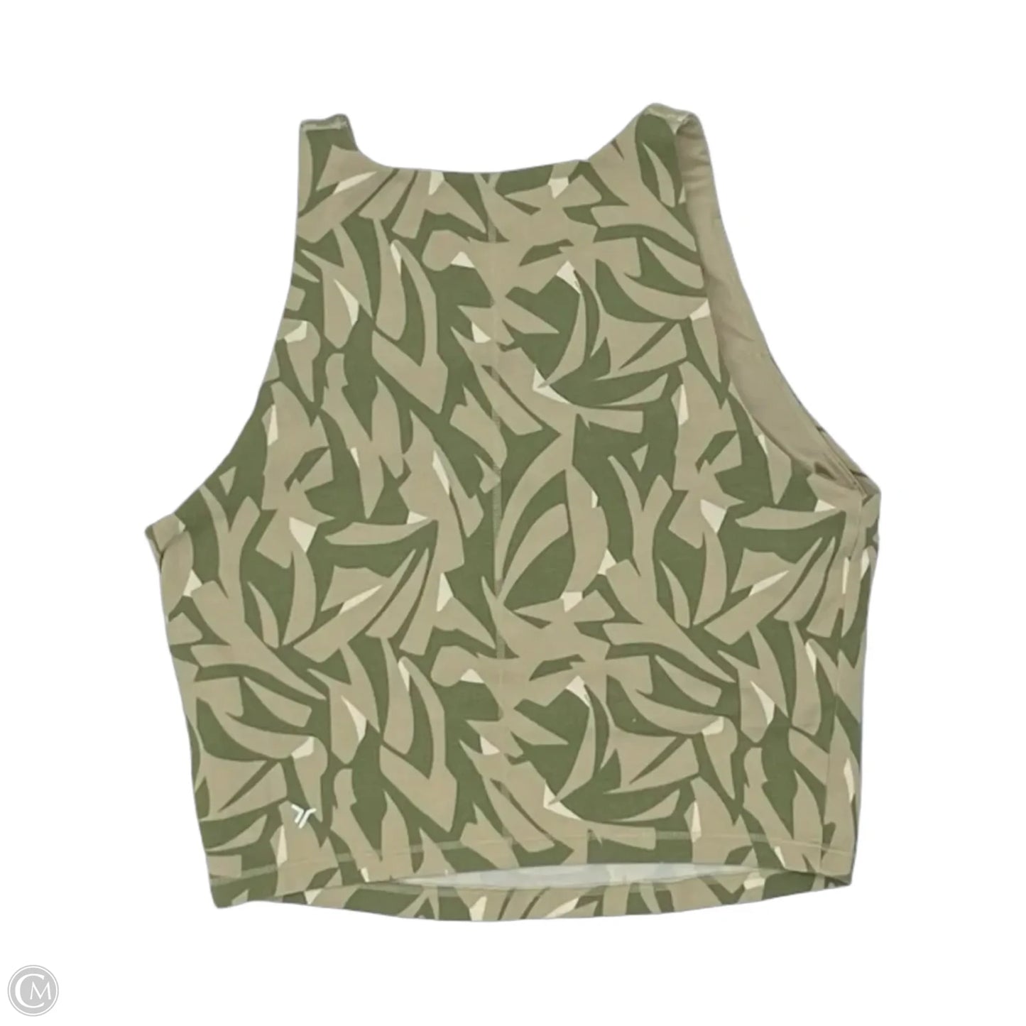 Athletic Tank Top By Old Navy In Green & Tan, Size: M