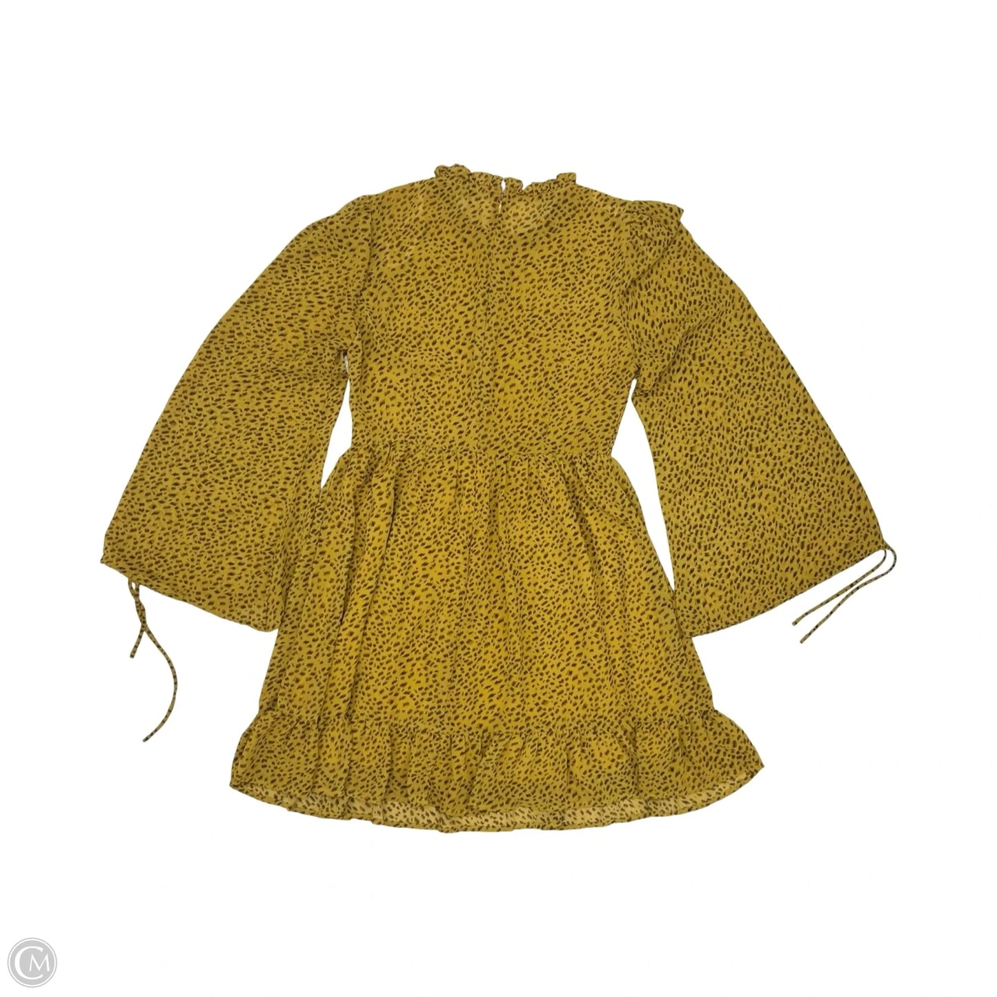 Dress Party Short By Clothes Mentor In Brown & Yellow, Size: L