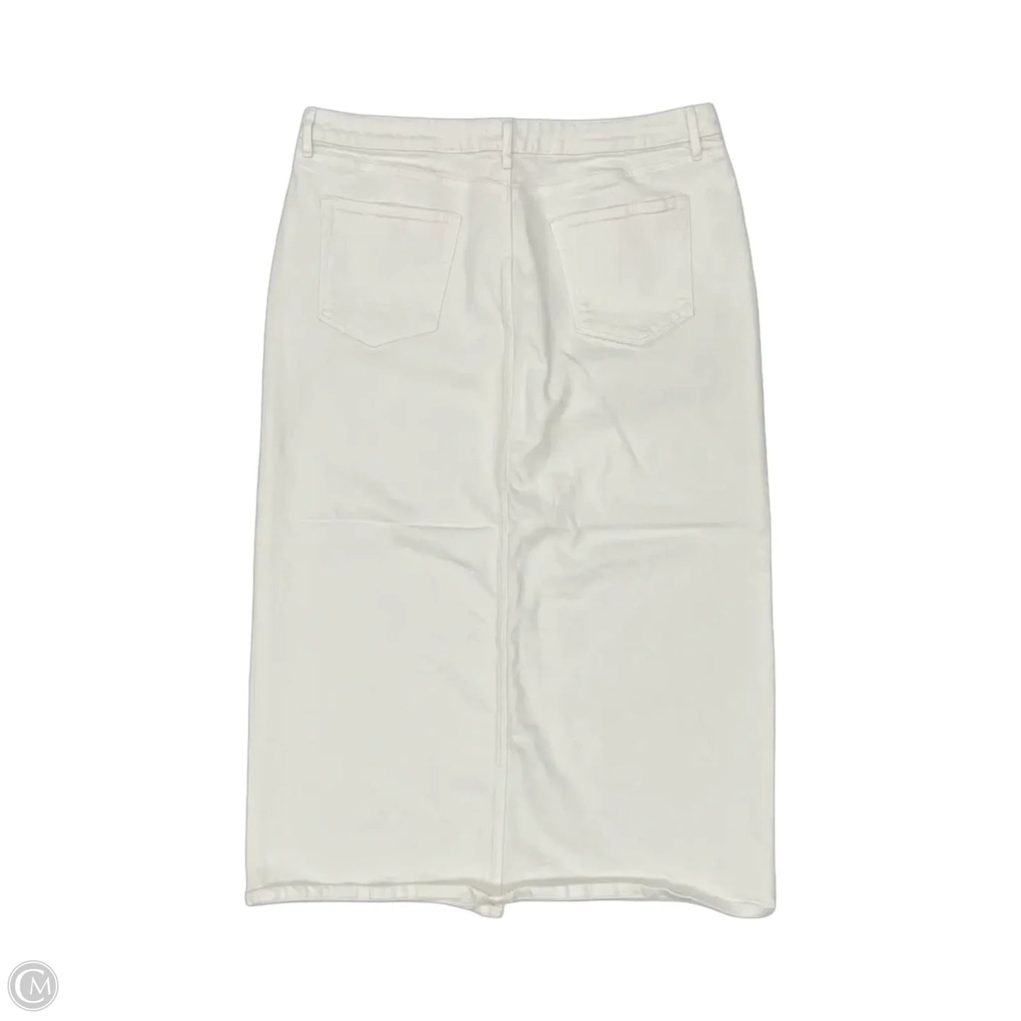 Skirt Midi By Loft In White Denim, Size: 18