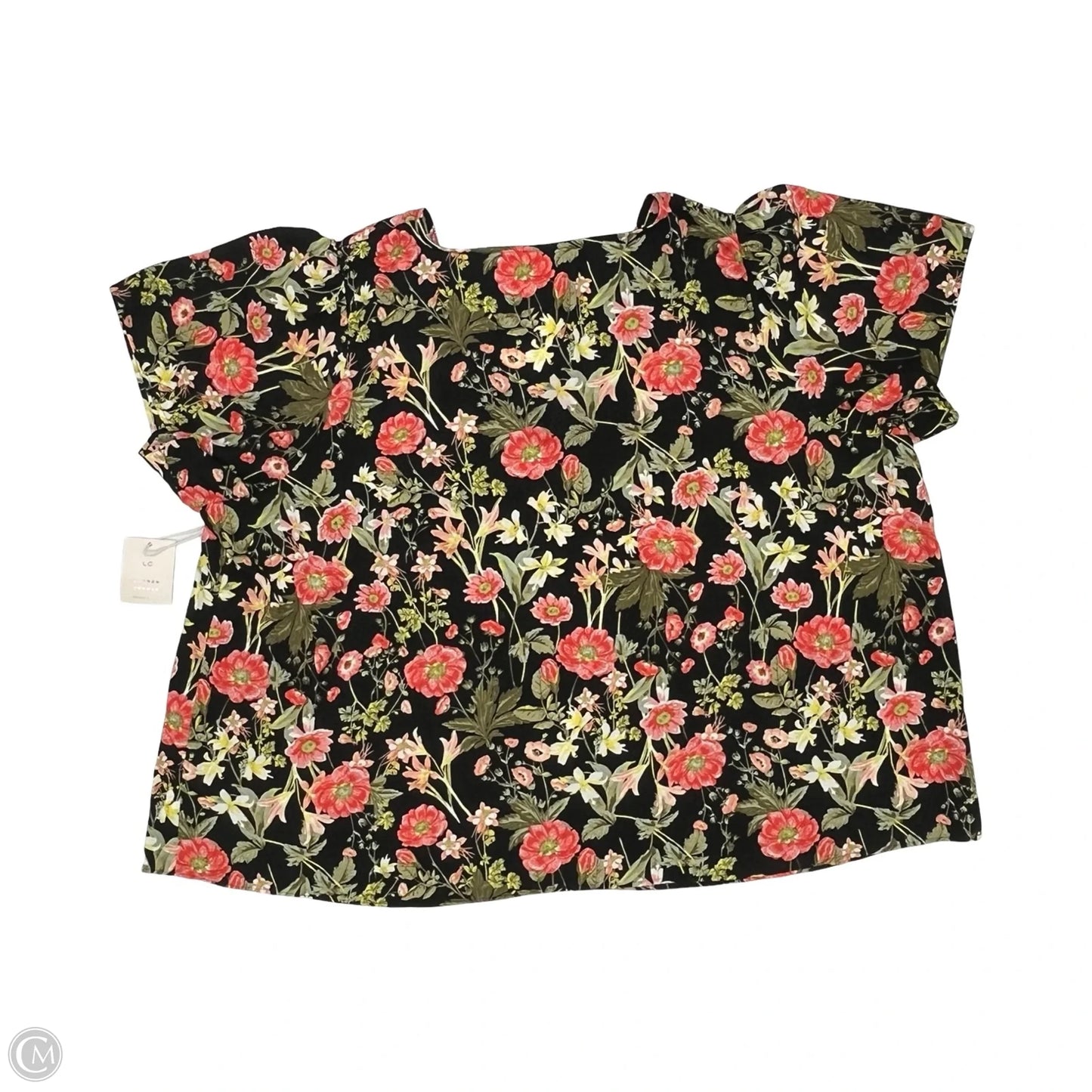 Blouse Short Sleeve By Lc Lauren Conrad In Floral Print, Size: 4x