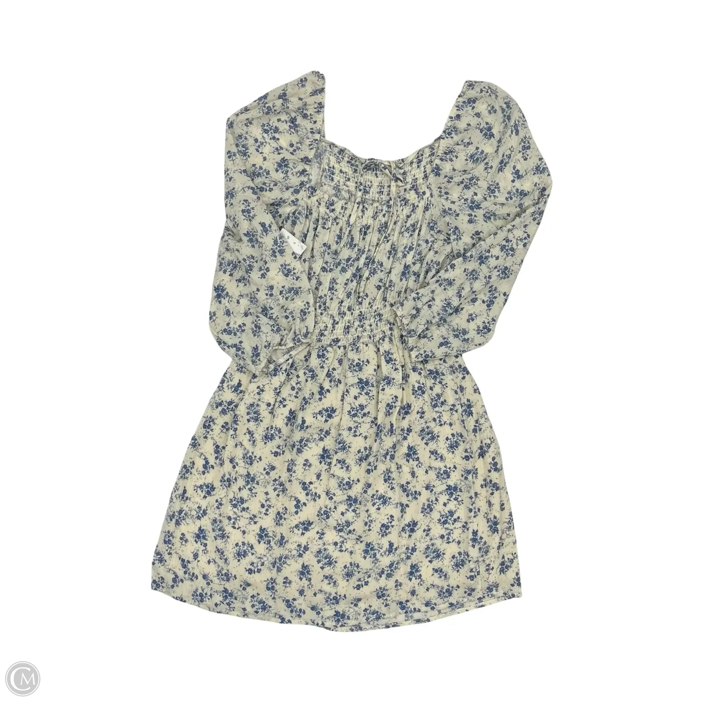 Dress Party Short By Cmf In Blue & Cream, Size: M