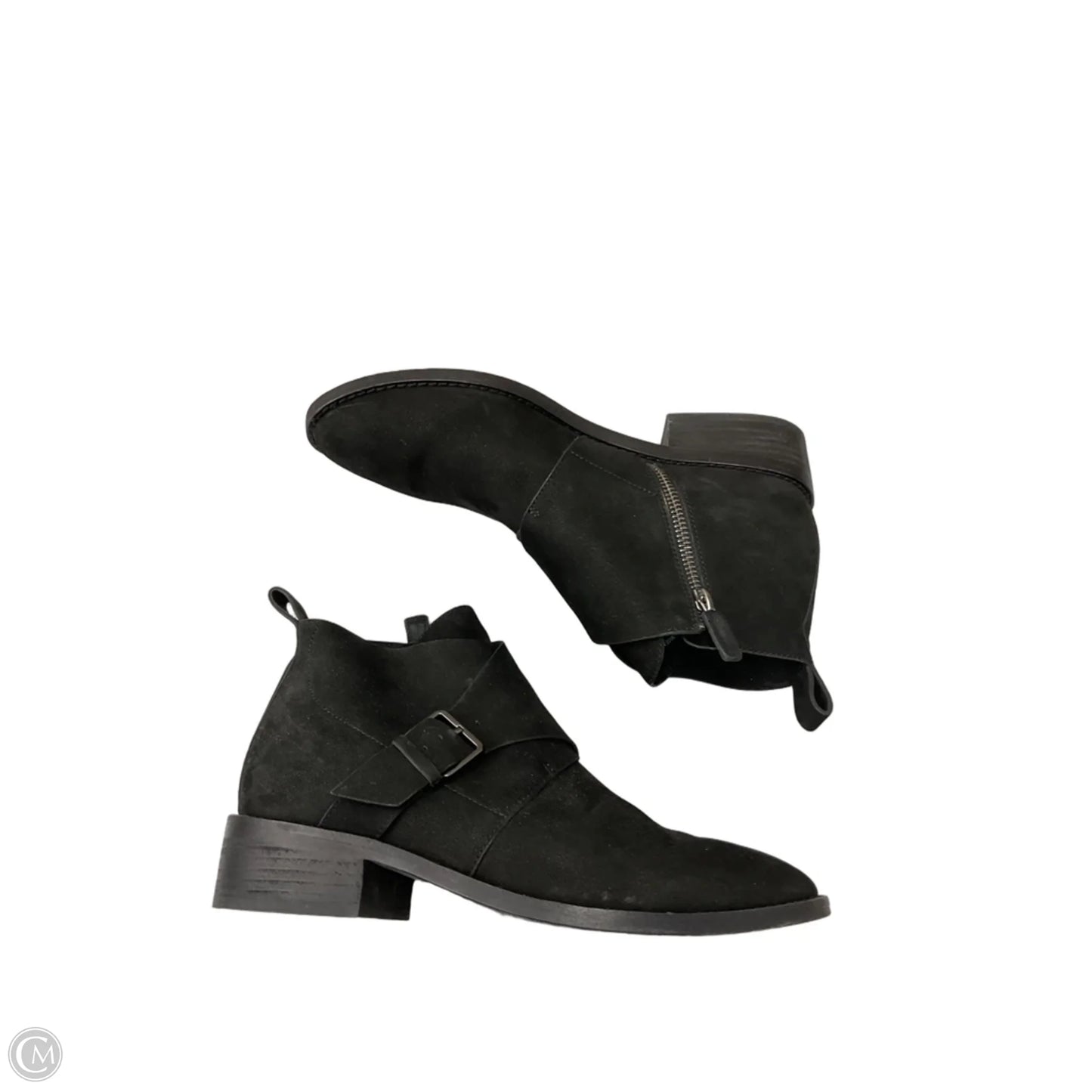 Boots Leather By Eileen Fisher In Black, Size: 8.5