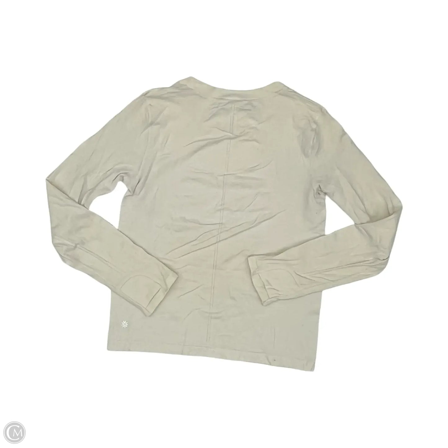Athletic Top Long Sleeve Crewneck By Athleta In Cream, Size: L