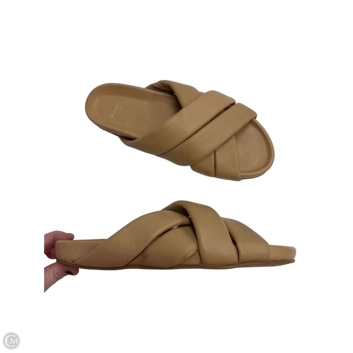 Sandals Flats By Clothes Mentor In Brown, Size: 9