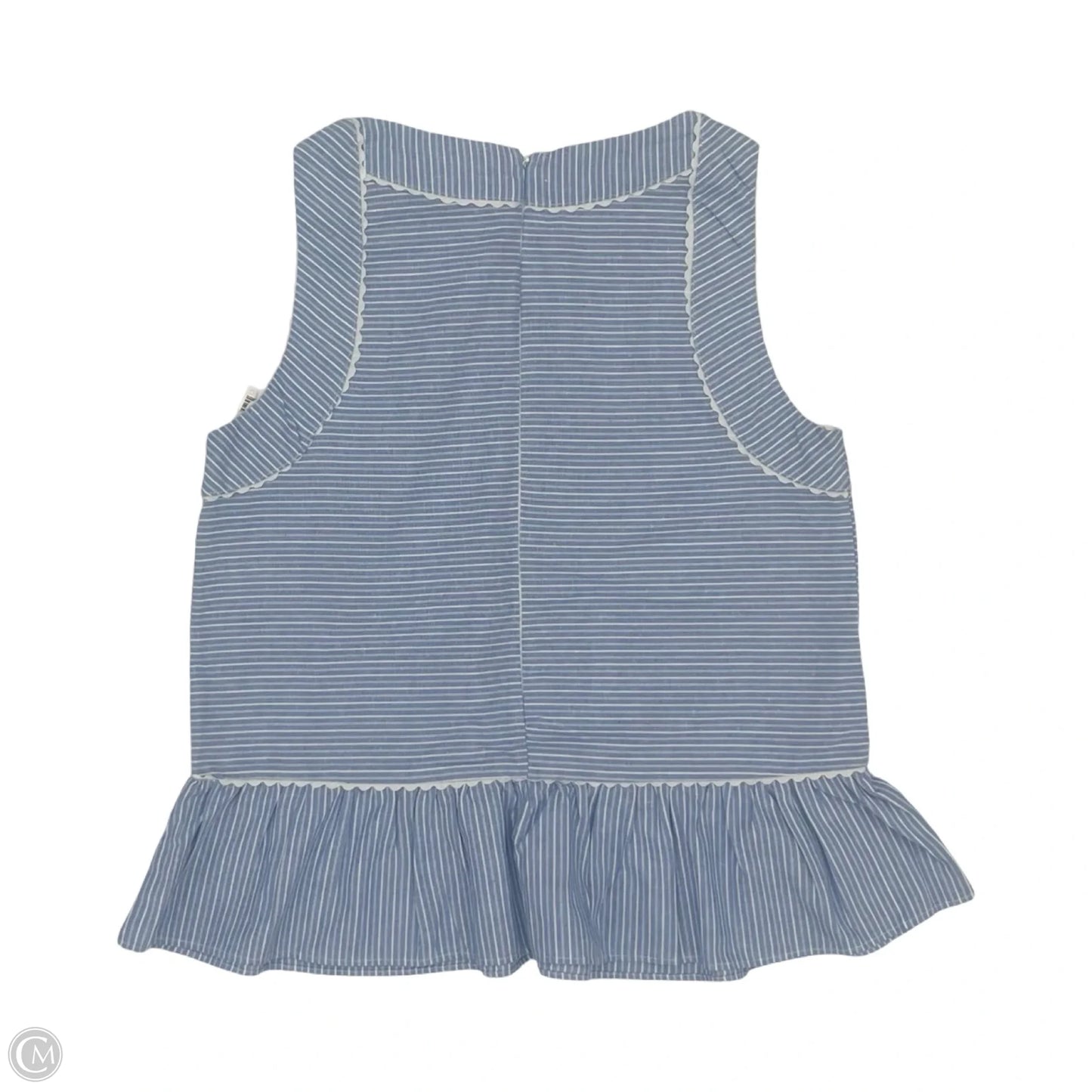 Blouse Sleeveless By Altard State In Blue & Cream, Size: M