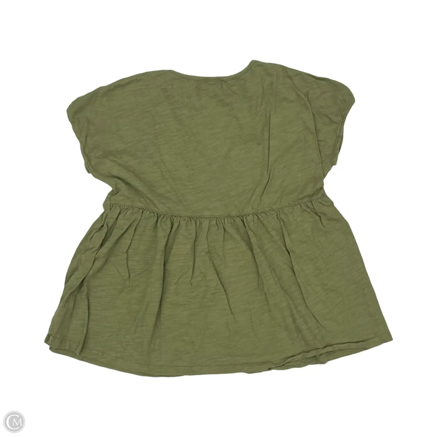 Top Short Sleeve By Doe & Rae In Green, Size: M