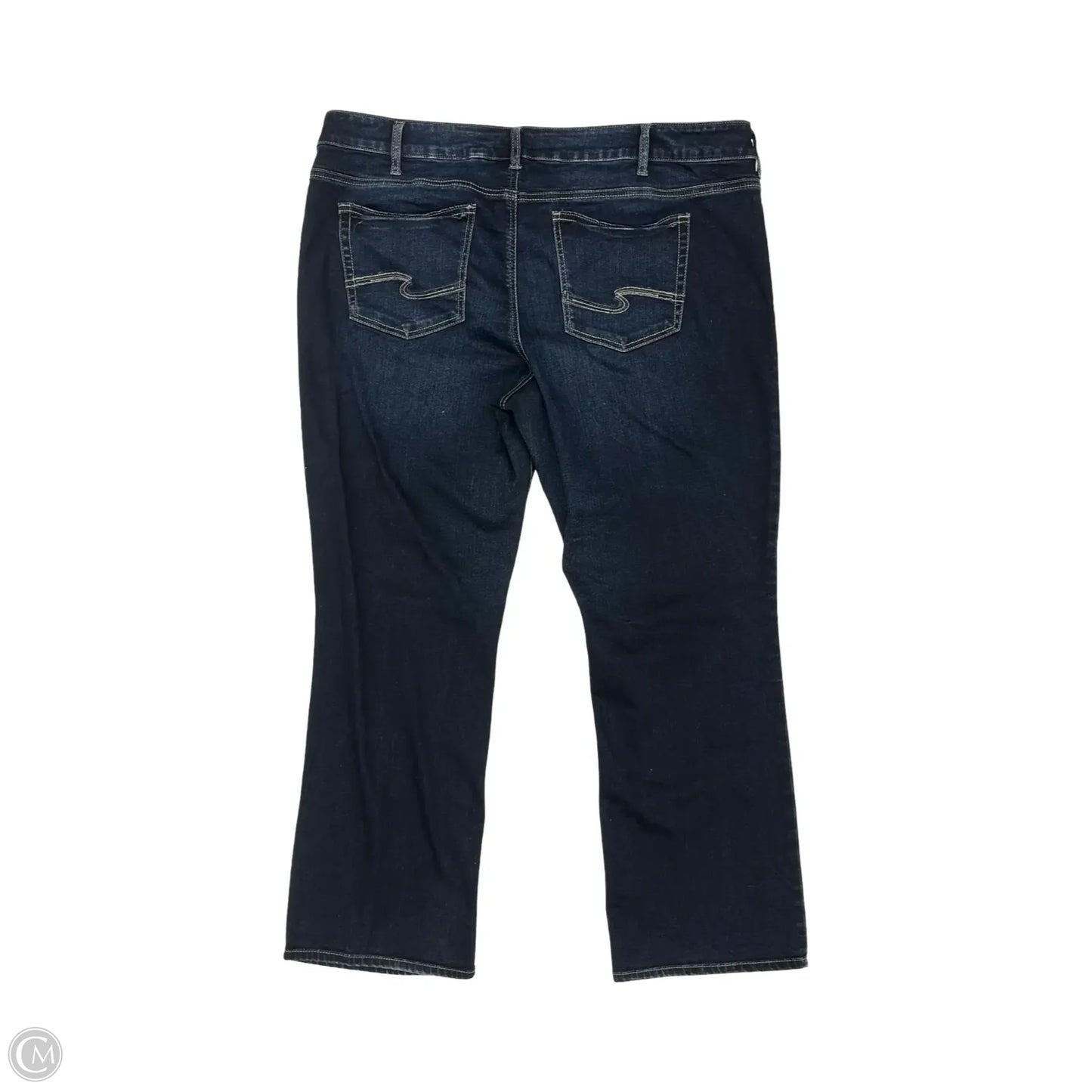 Jeans Boot Cut By Silver In Blue Denim, Size: 22