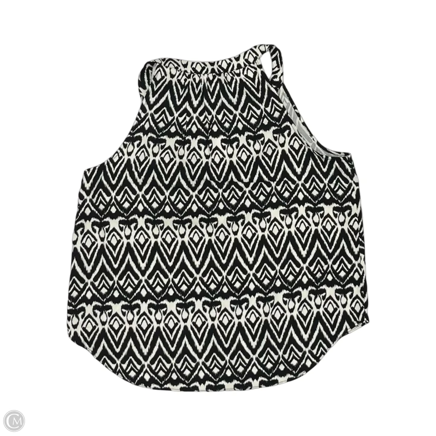 Blouse Sleeveless By Rose And Olive In Black & Cream, Size: M