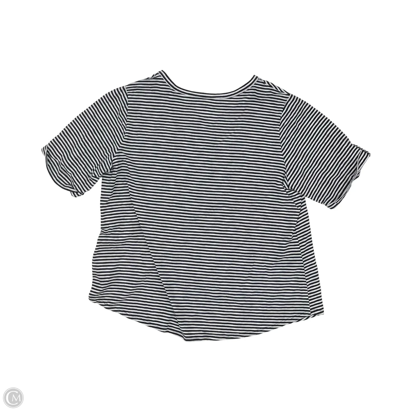 Top Short Sleeve By Croft And Barrow In Striped Pattern, Size: 1x