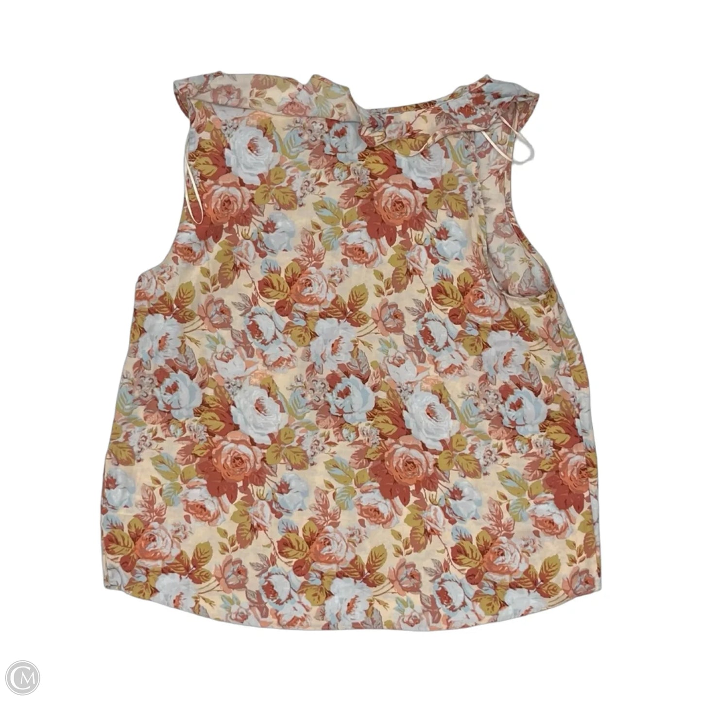Top Sleeveless By Loft In Floral Print, Size: Xl