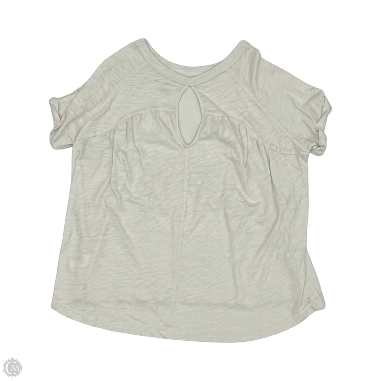 Top Short Sleeve By American Eagle In Cream, Size: Xs