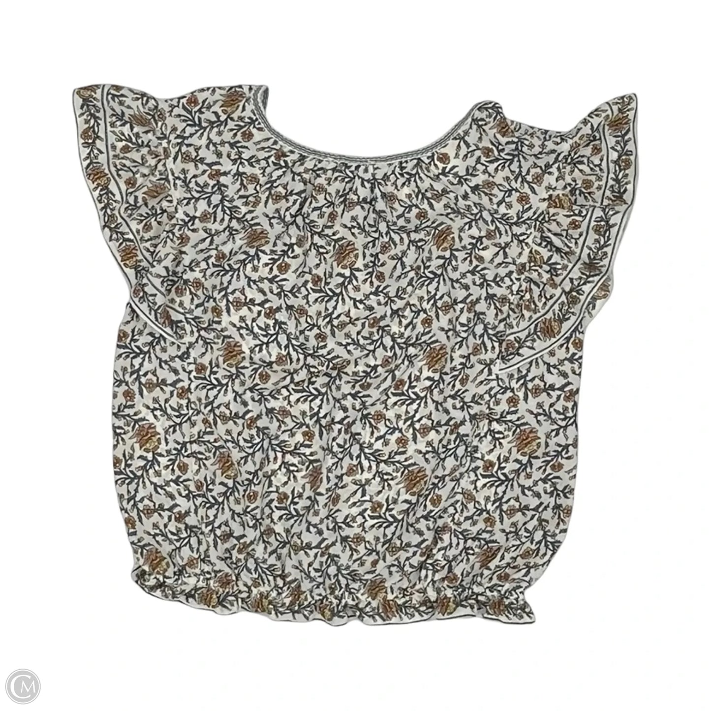 Blouse Short Sleeve By Max Studio In Floral Print, Size: L