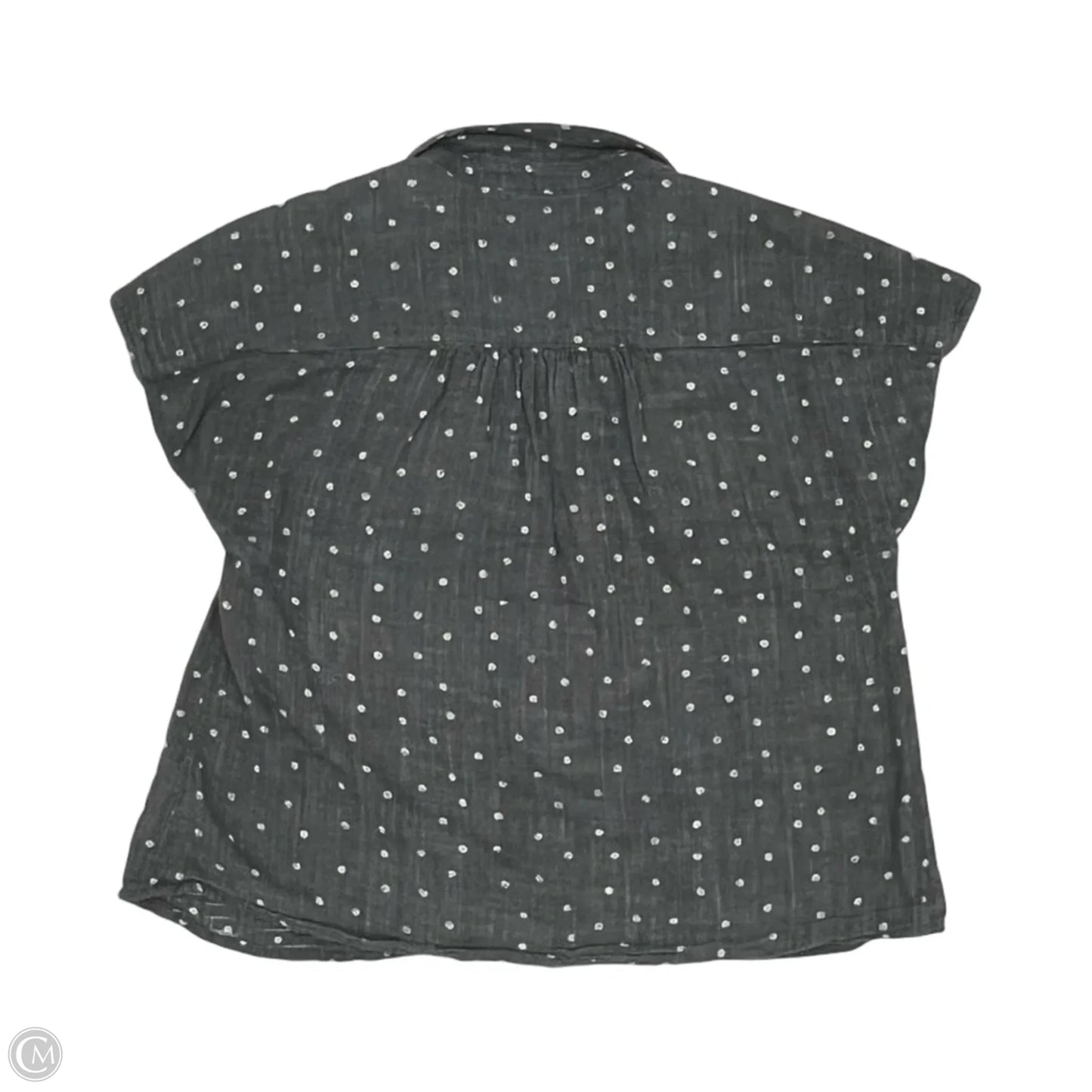 Top Short Sleeve By Universal Thread In Polkadot Pattern, Size: S