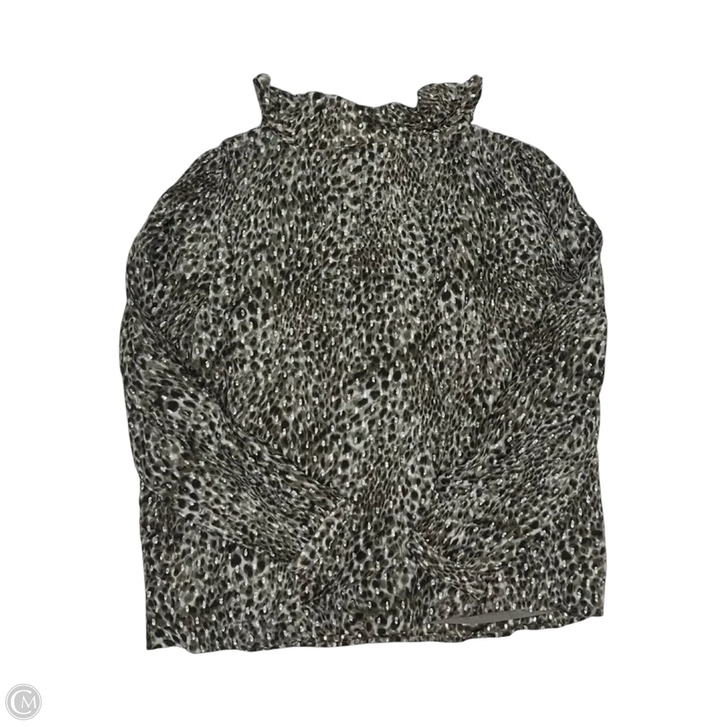Blouse Long Sleeve By Talbots In Leopard Print, Size: Xl