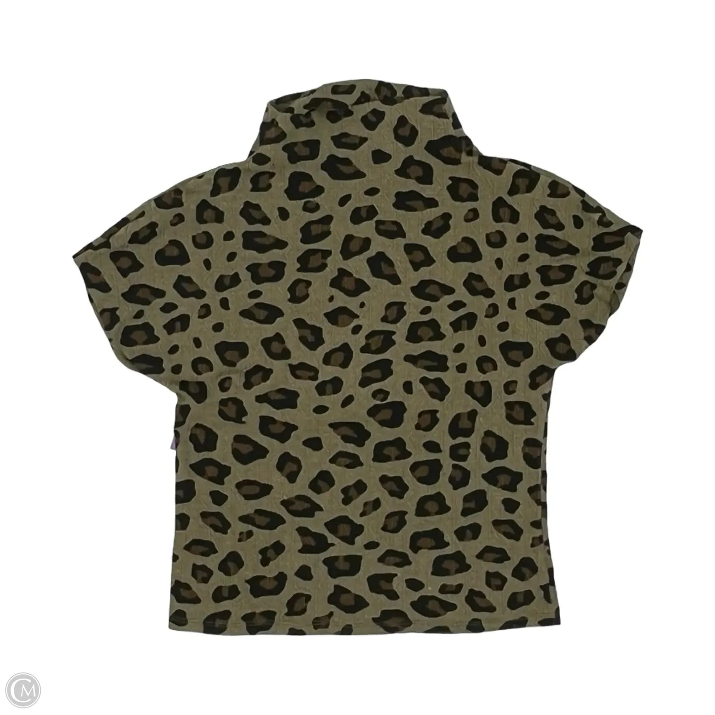 Blouse Short Sleeve By Glam In Animal Print, Size: M